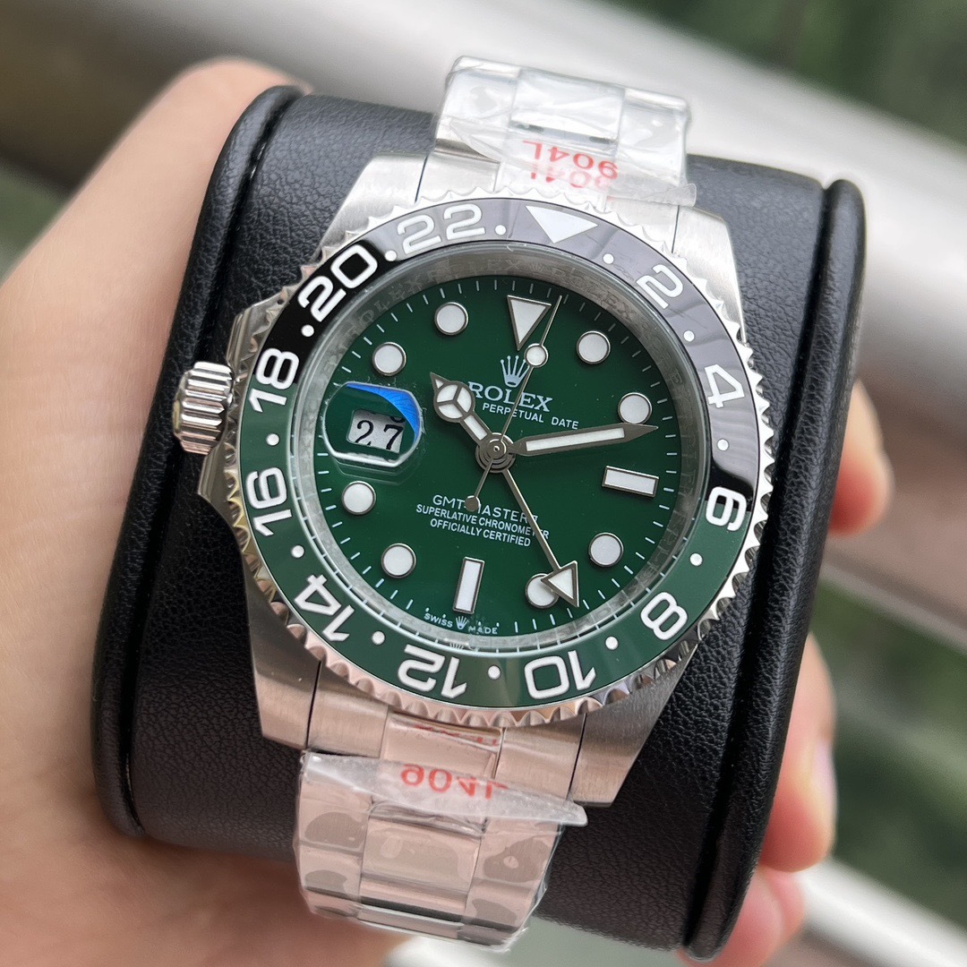 ROLEX 2025 グリニッジ GMT レフティモデル グリーンダイヤル機械式時計 40MM時計