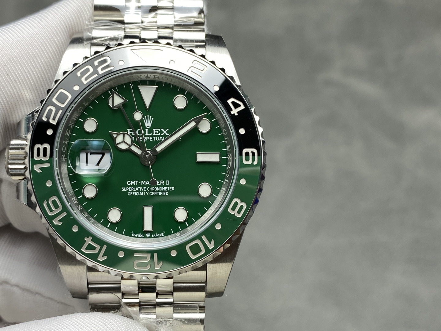 ROLEX 2025 グリニッジ GMT レフティモデル グリーンダイヤル機械式時計 40MM時計