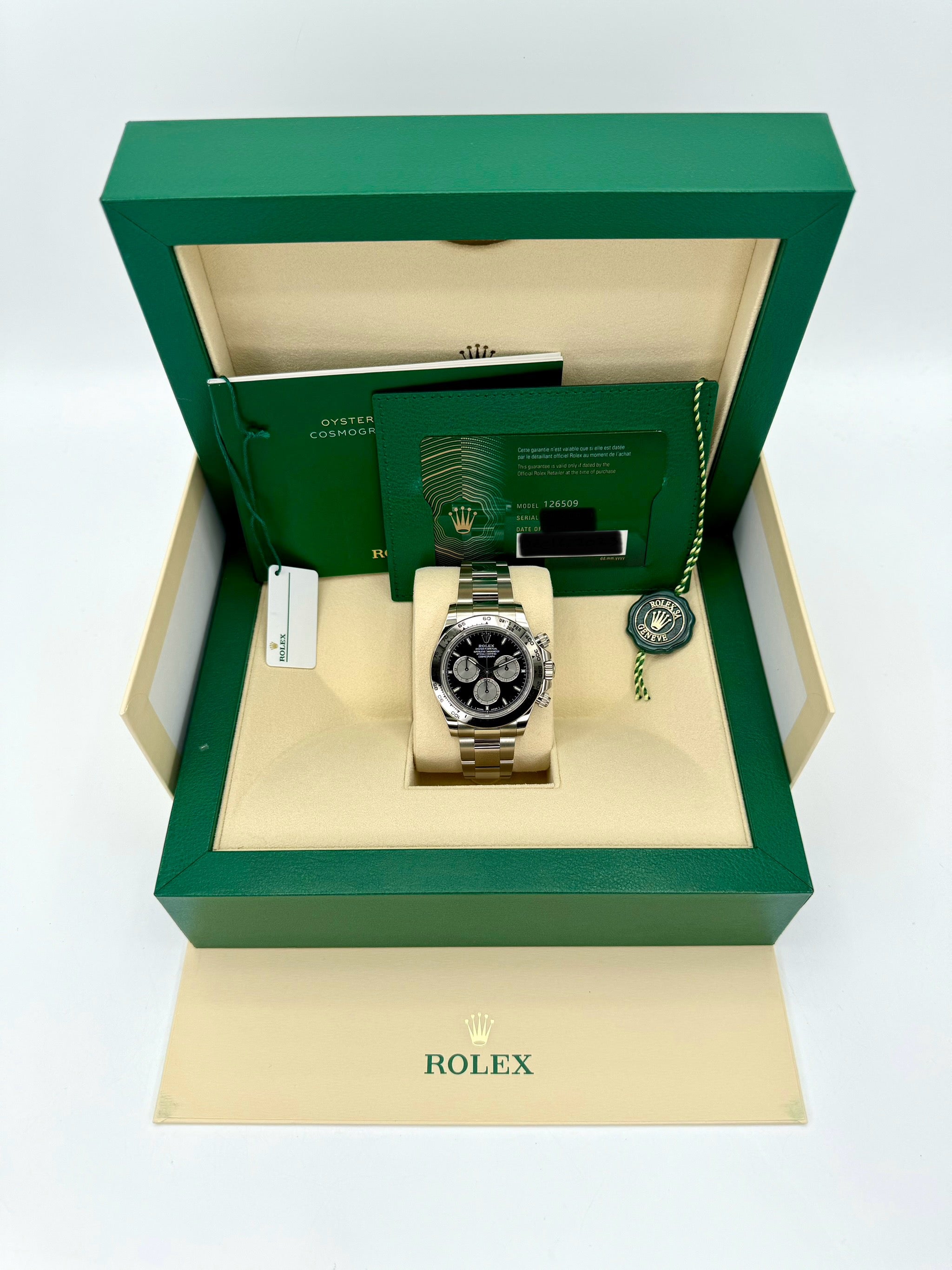 NEW 2024 ロレックス デイトナ 40mm 126509 ホワイトゴールド ブラックダイヤル