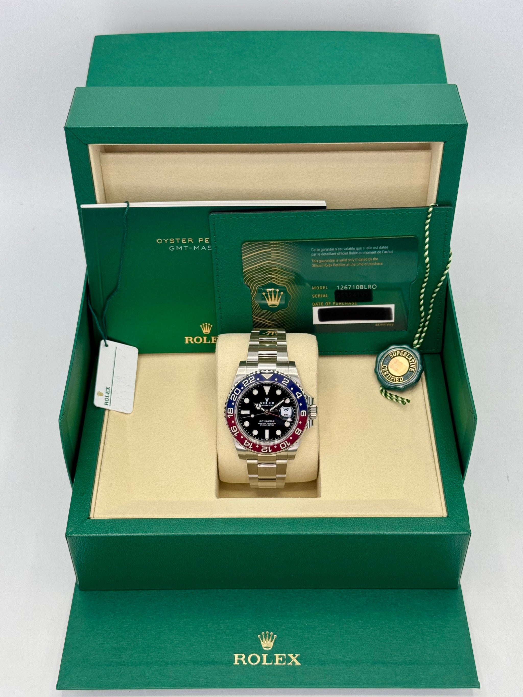 NEW 2025 ロレックス GMTマスターII 「ペプシ」 40mm 126710BLRO オイスター