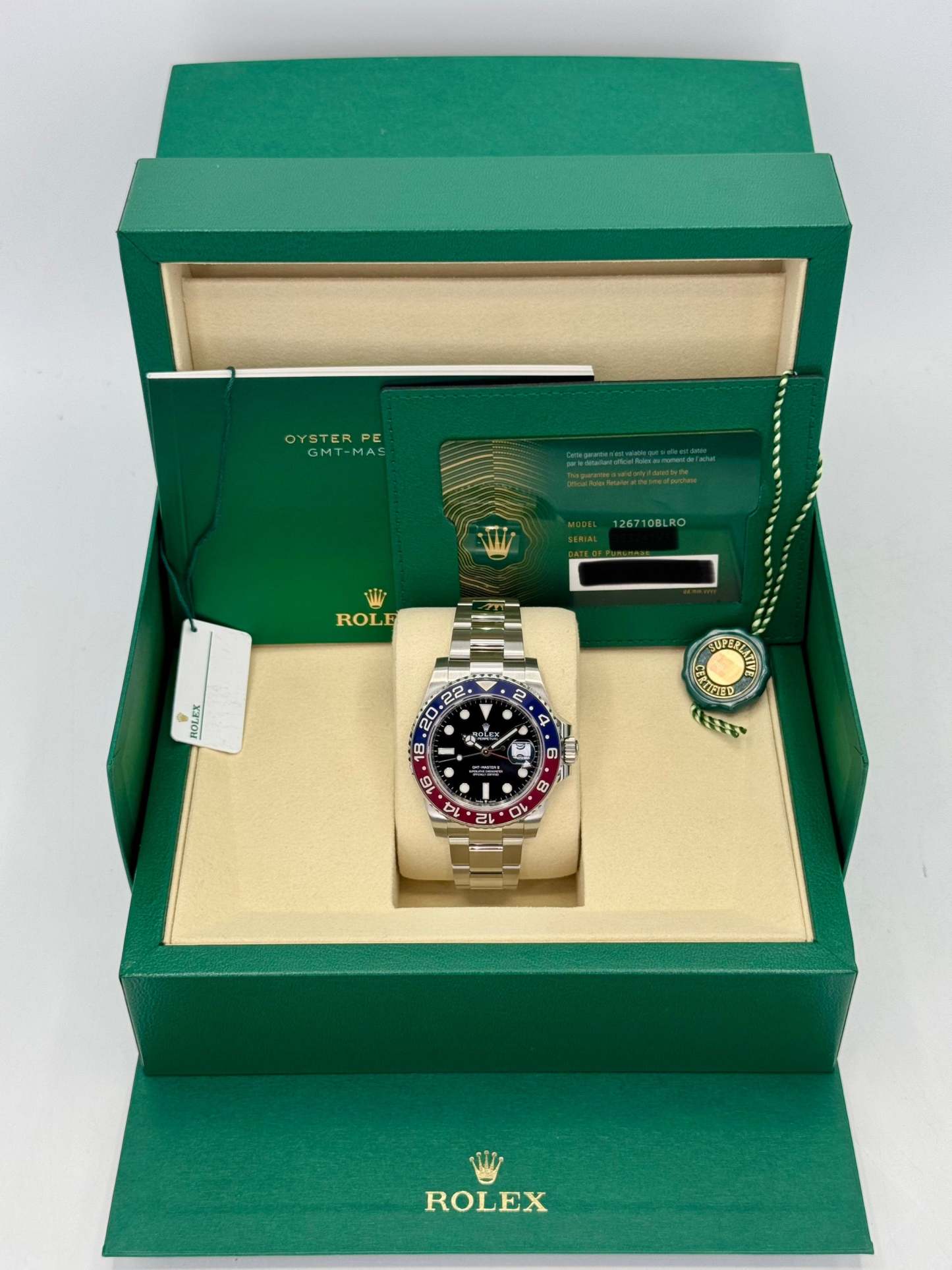 NEW 2025 ロレックス GMTマスターII 「ペプシ」 40mm 126710BLRO オイスター