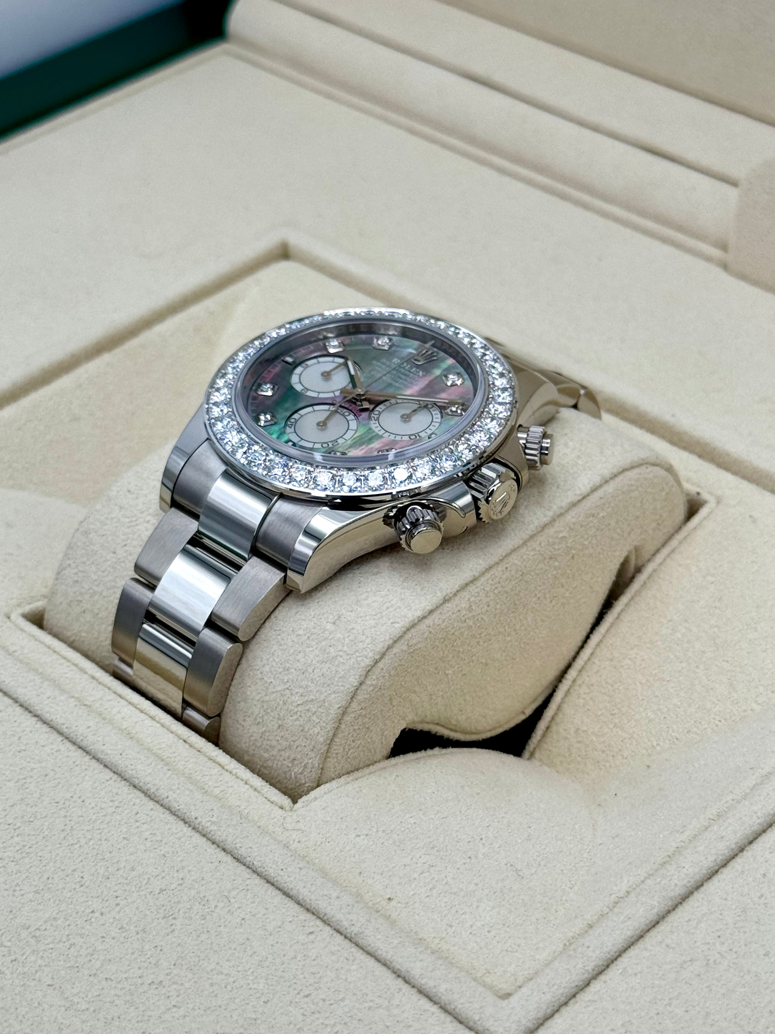 NEW 2024 ロレックス デイトナ 40mm 126579RBR マザーオブパール ダイヤモンドダイヤル