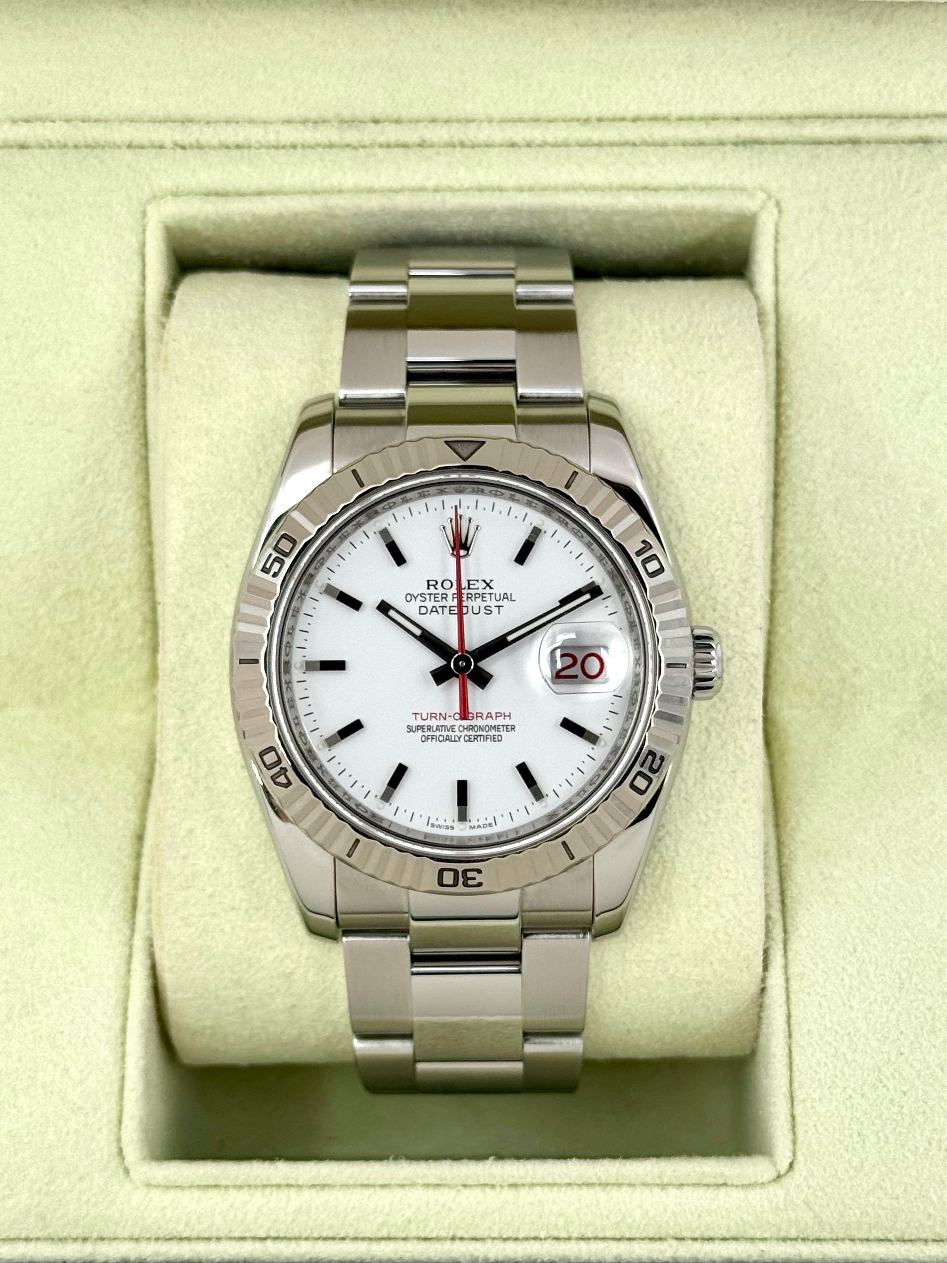 2005 ロレックス デイトジャスト ターノグラフ 36mm 116264 オイスターホワイトダイヤル
