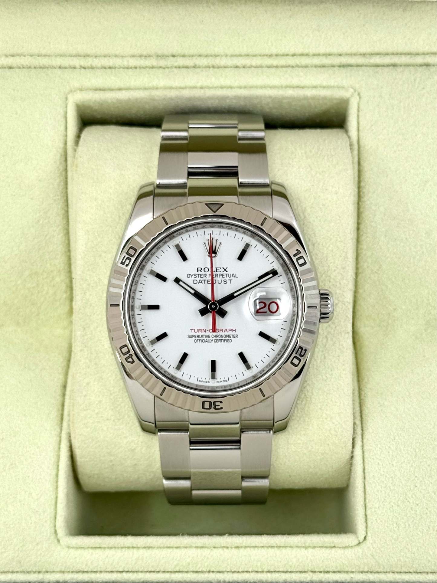 2005 ロレックス デイトジャスト ターノグラフ 36mm 116264 オイスターホワイトダイヤル