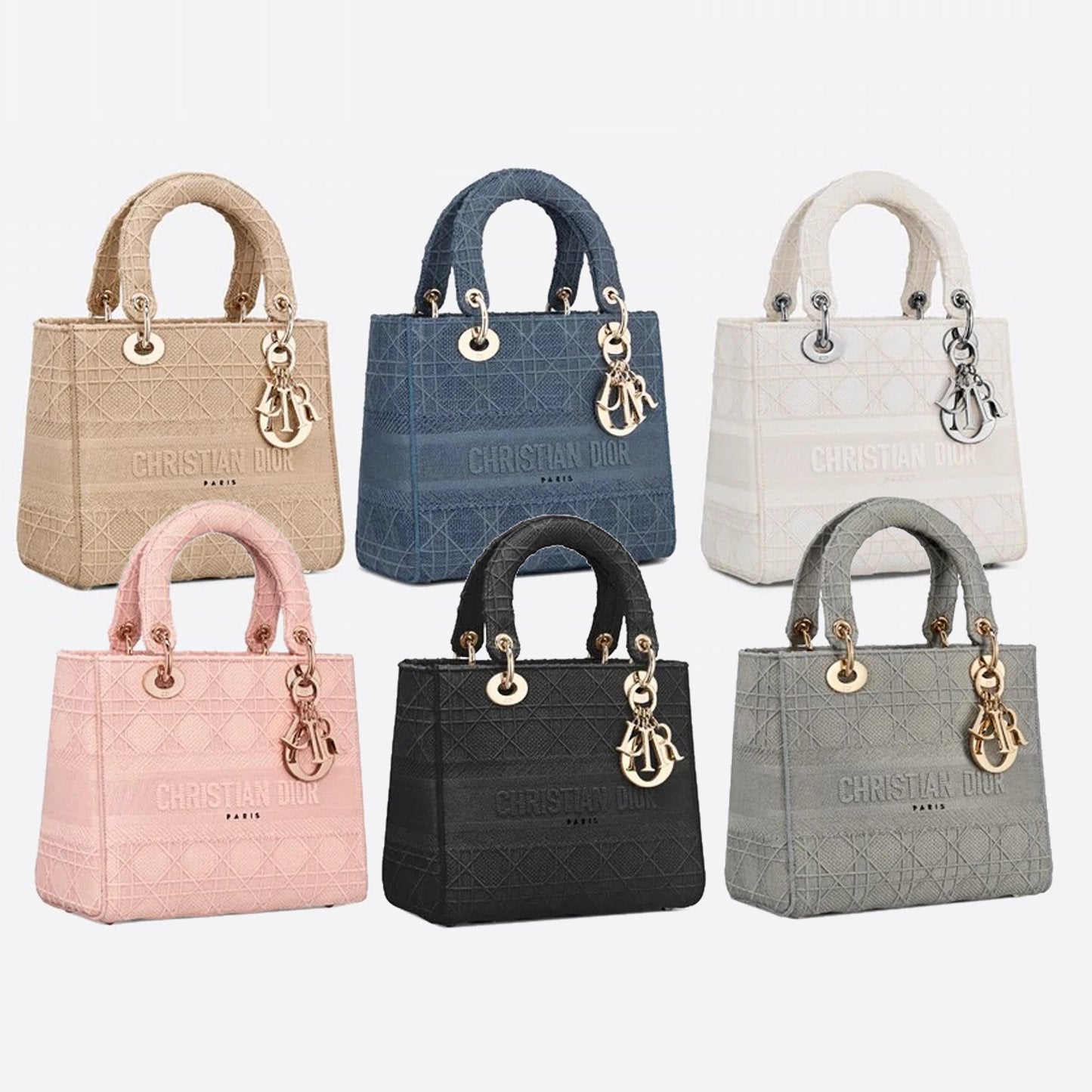 DIOR【ピンク♪日本未入荷】ミディアム レディ D-Lite バッグ 5色-BUYMA