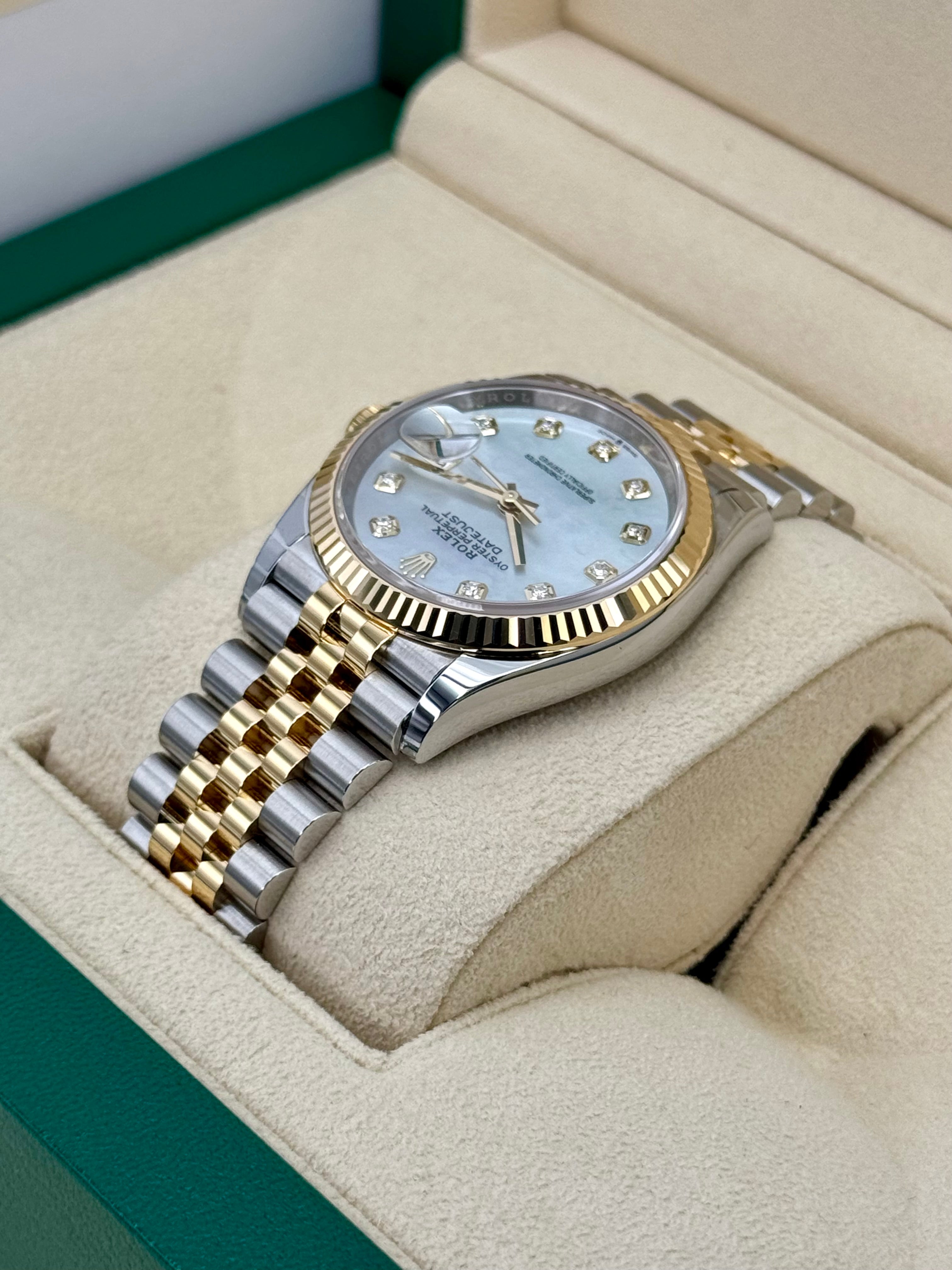 NEW 2024 ロレックス デイトジャスト 36mm 126233 マザーオブパール ダイヤモンドダイヤル