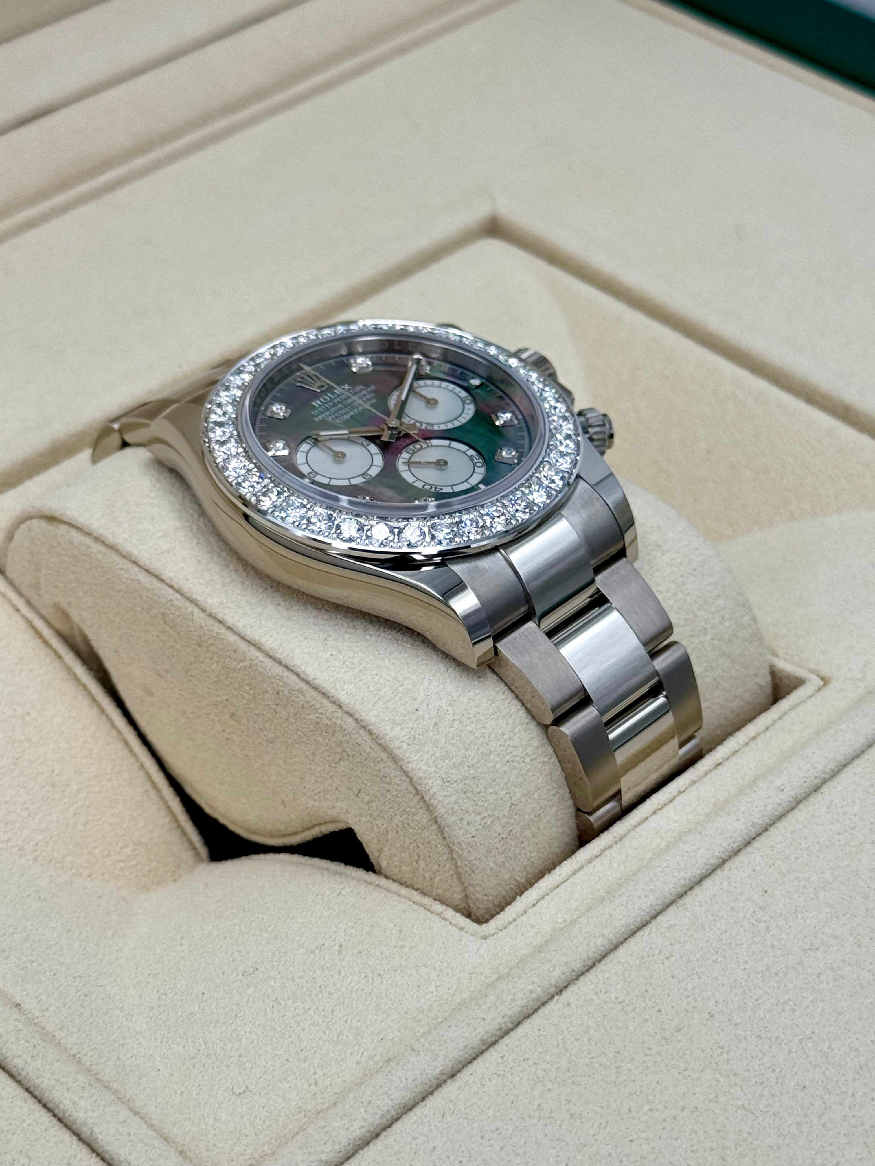 NEW 2024 ロレックス デイトナ 40mm 126579RBR マザーオブパール ダイヤモンドダイヤル
