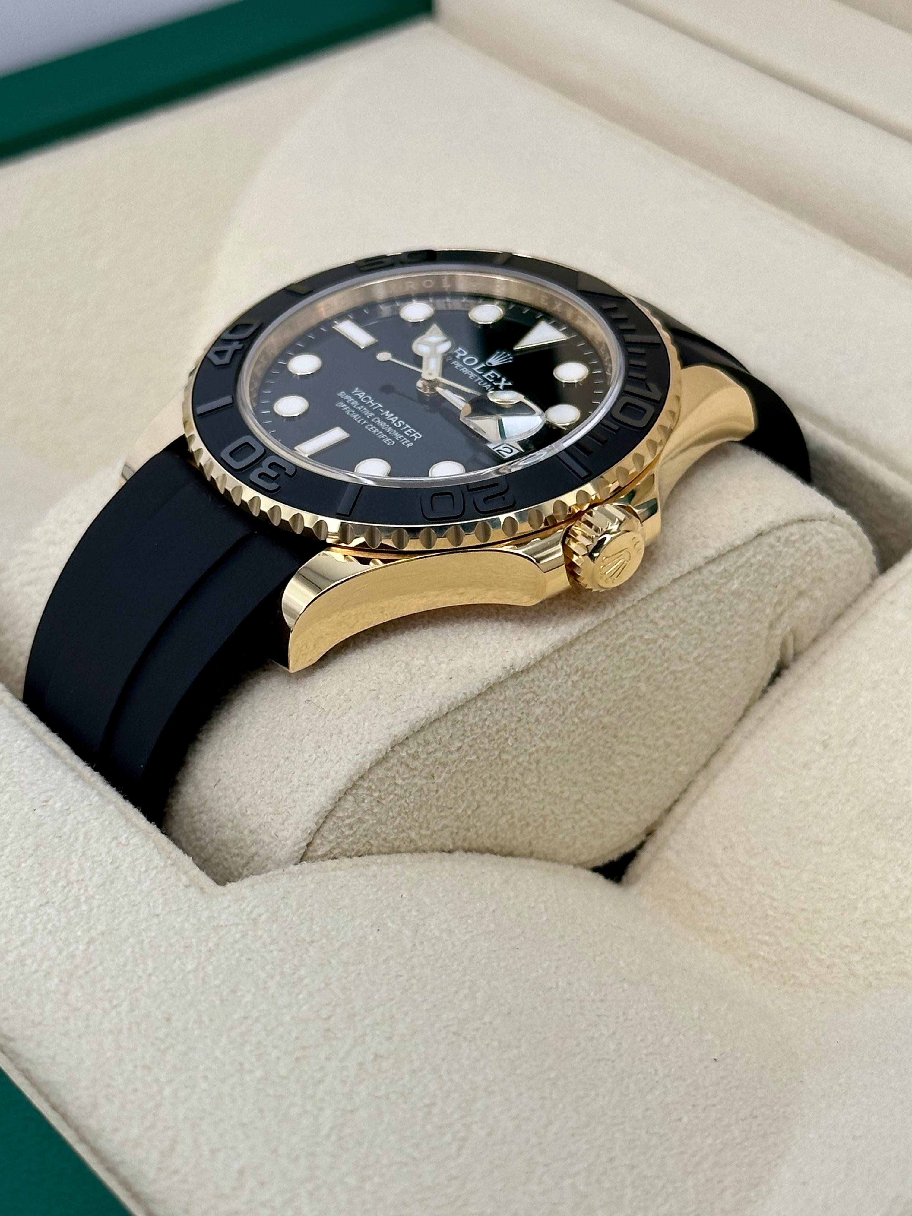 NEW 2024 ロレックス ヨットマスター 42mm 226658 ゴールド オイスターフレックス ブラックダイヤル