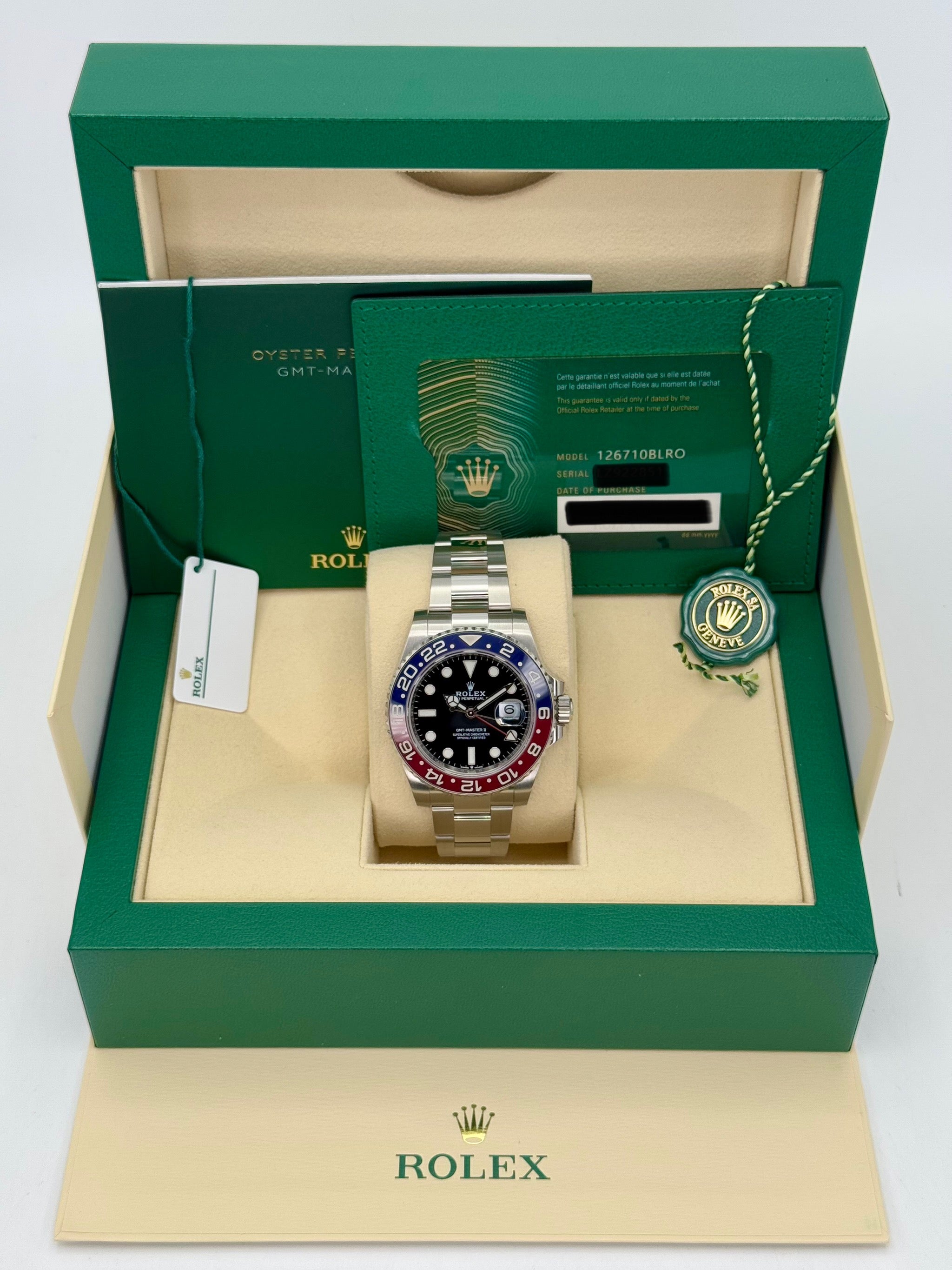 2022 ロレックス GMTマスターII 「ペプシ」 40mm 126710BLRO オイスター