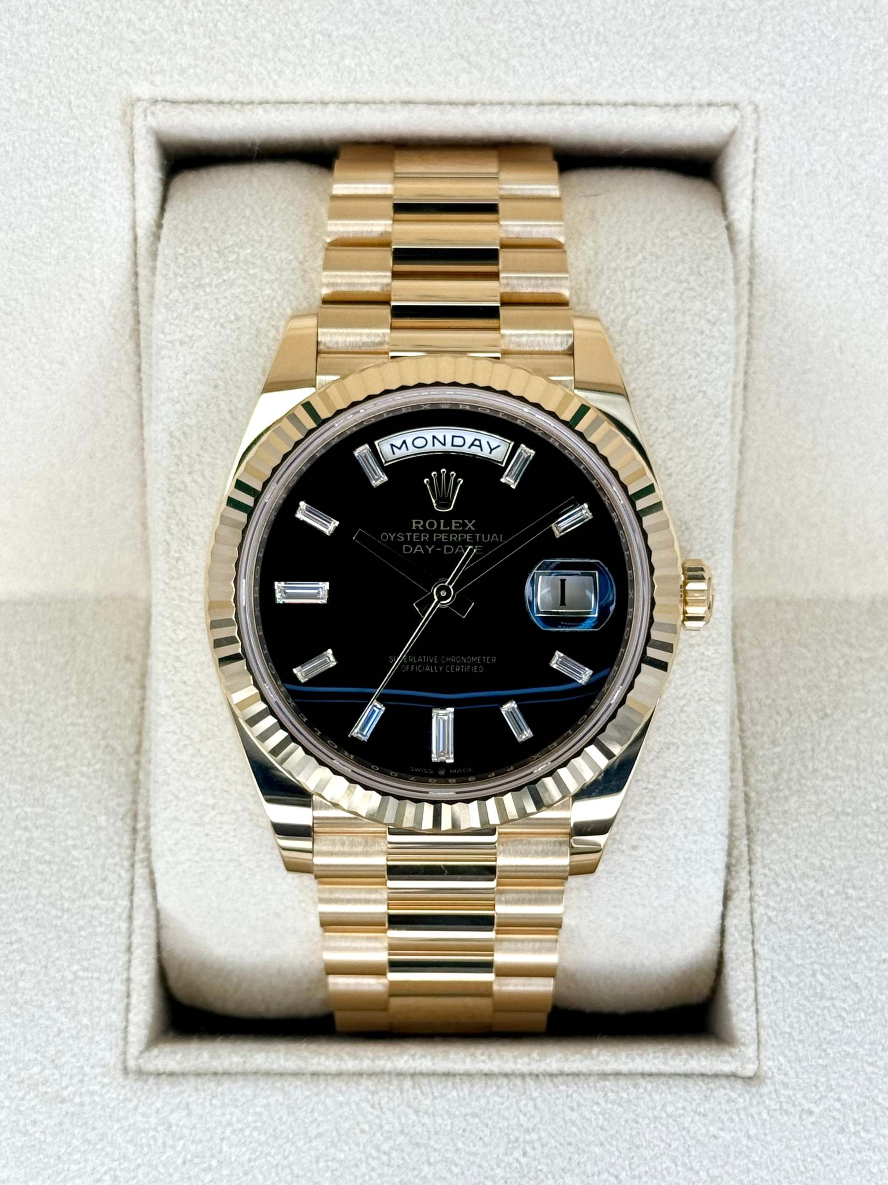 NEW ロレックス デイデイト 40mm 228238 ブラックオニキスダイヤダイヤル