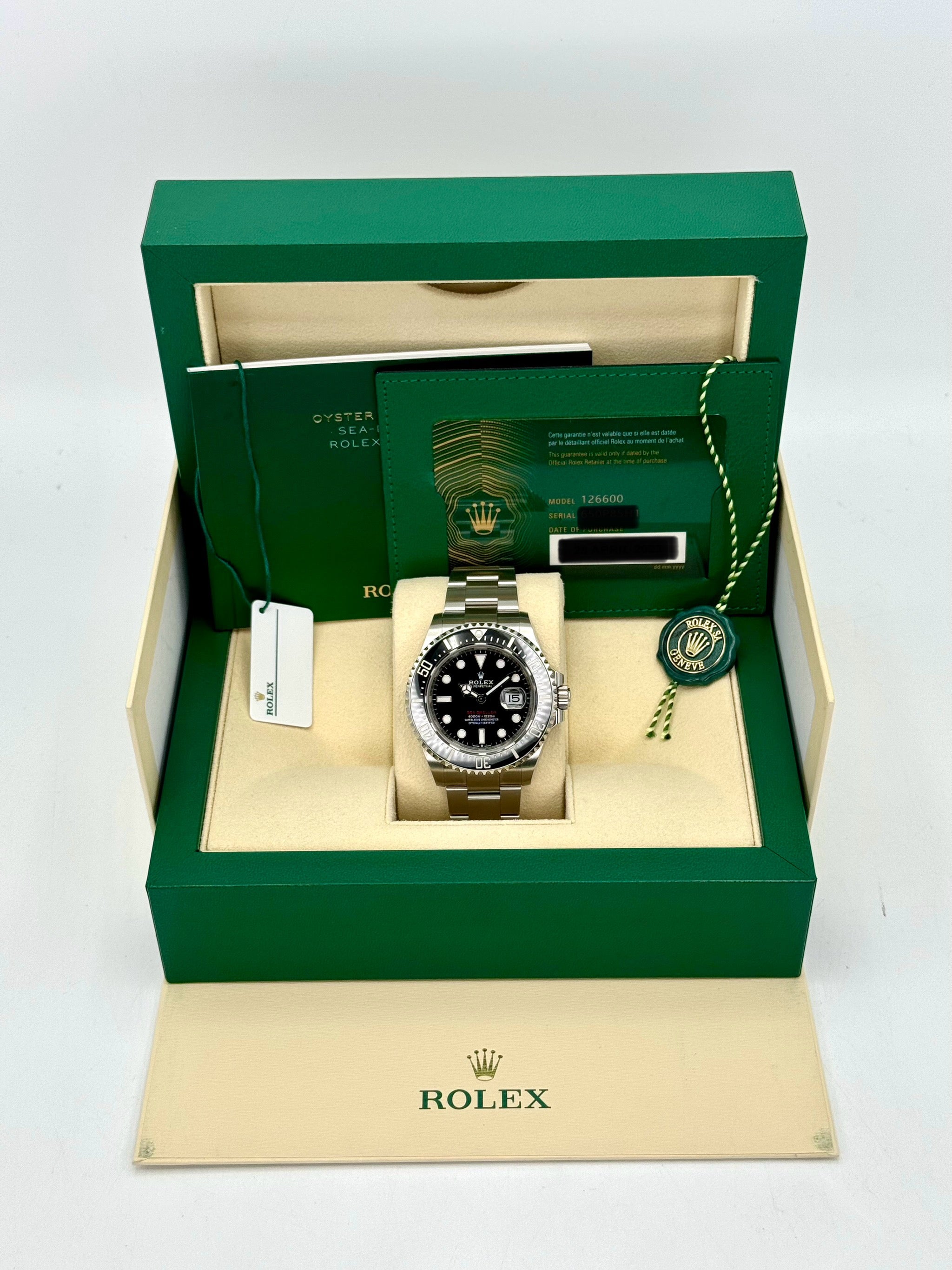 NEW 2024 ロレックス シードゥエラー 43mm 126600 ブラックダイヤル