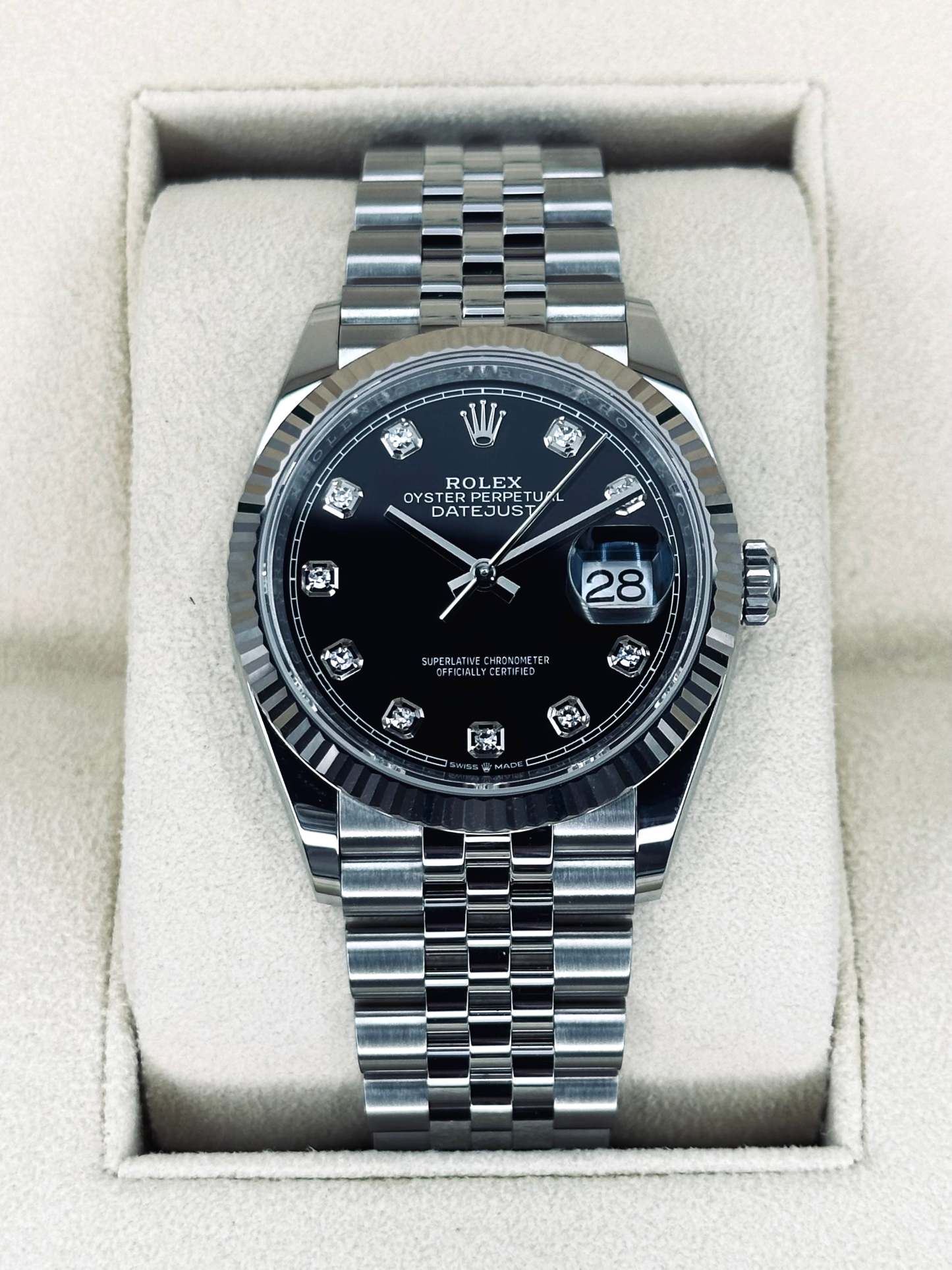 NEW 2024 ロレックス デイトジャスト 36mm 126234 ジュビリーブラックダイヤダイヤル