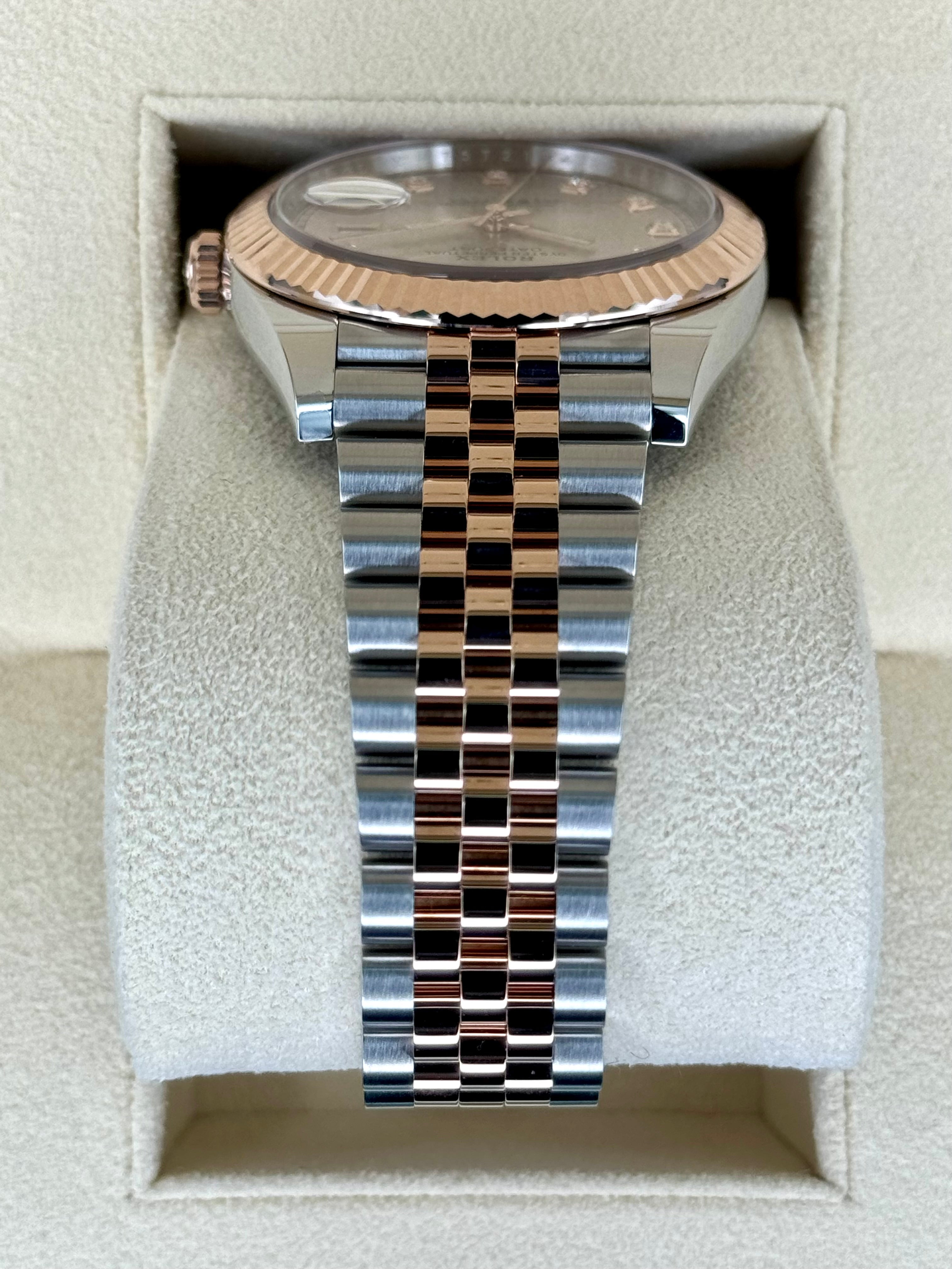 NEW 2024 ロレックス デイトジャスト 41mm 126331 ツートーン ジュビリーサンダスト ダイヤモンドダイヤル