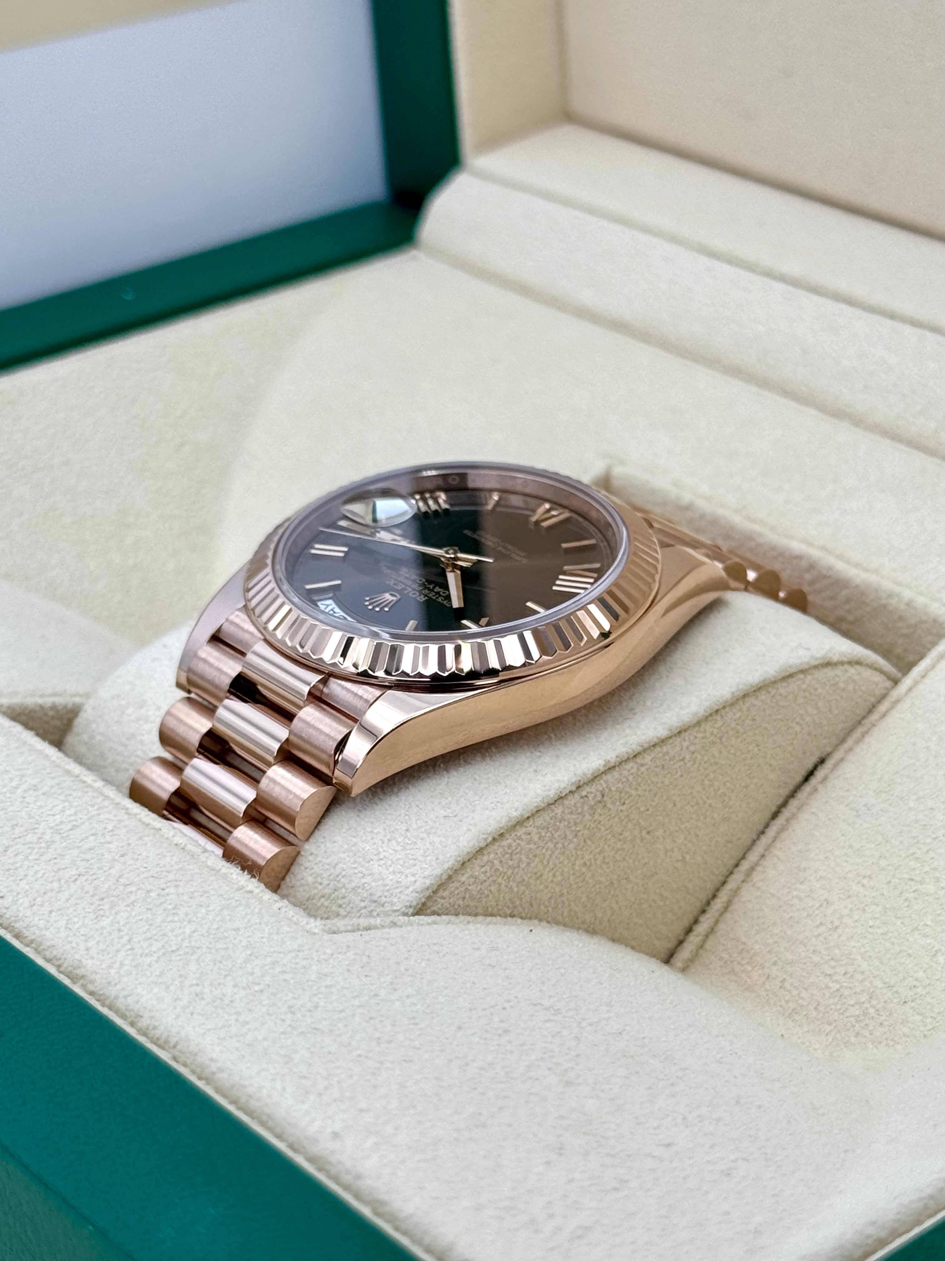 2024 ロレックス デイデイト 40mm 228235 ローズゴールド チョコレートダイヤル