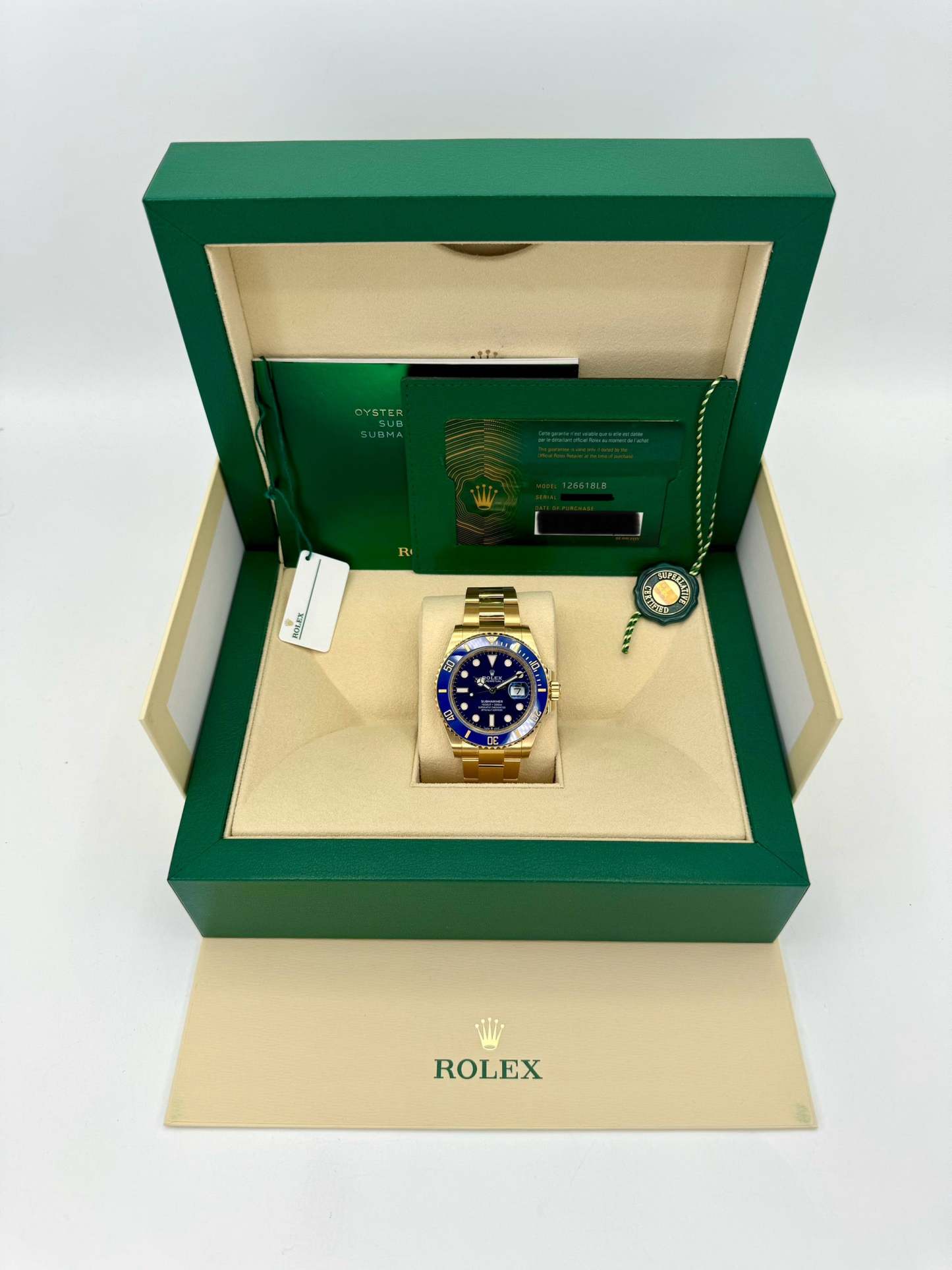 NEW 2024 ロレックス サブマリーナ 「ブルーシー」 41mm 126618LB イエローゴールド ブルーダイヤル