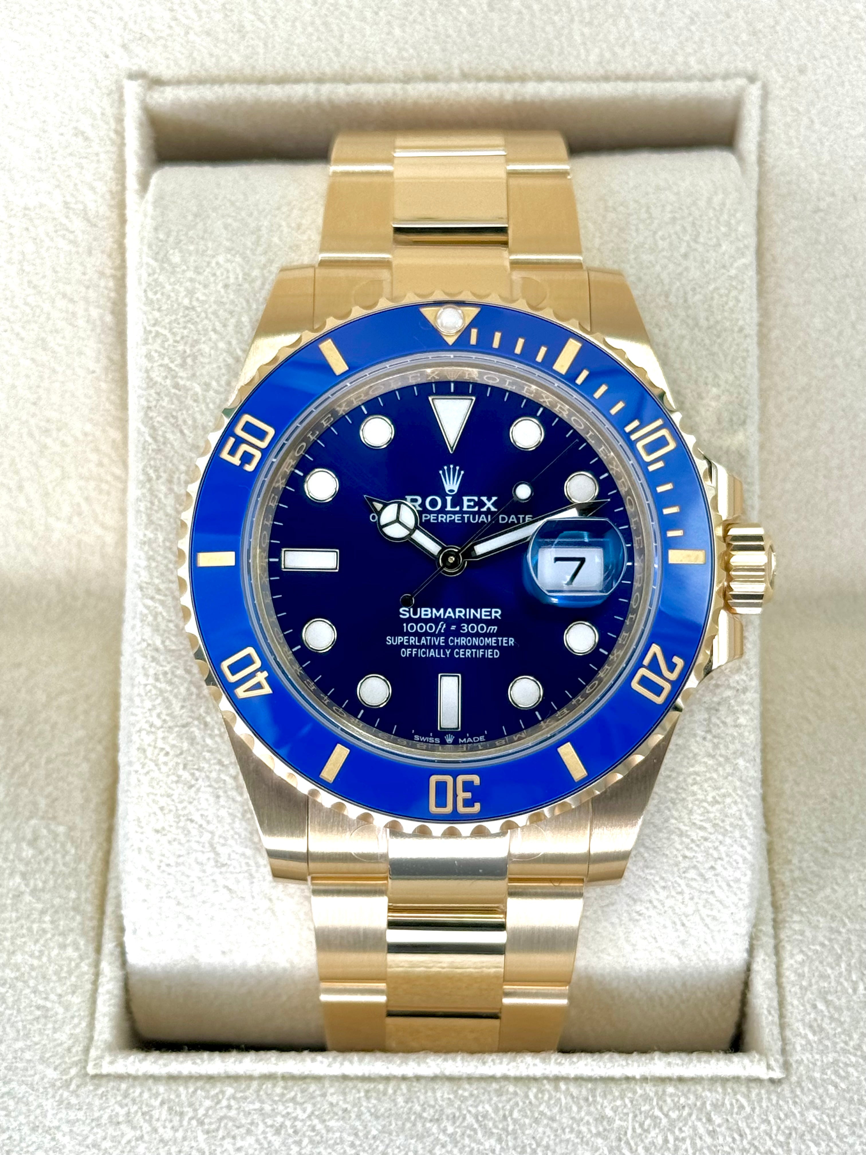 NEW 2024 ロレックス サブマリーナ 「ブルーシー」 41mm 126618LB イエローゴールド ブルーダイヤル