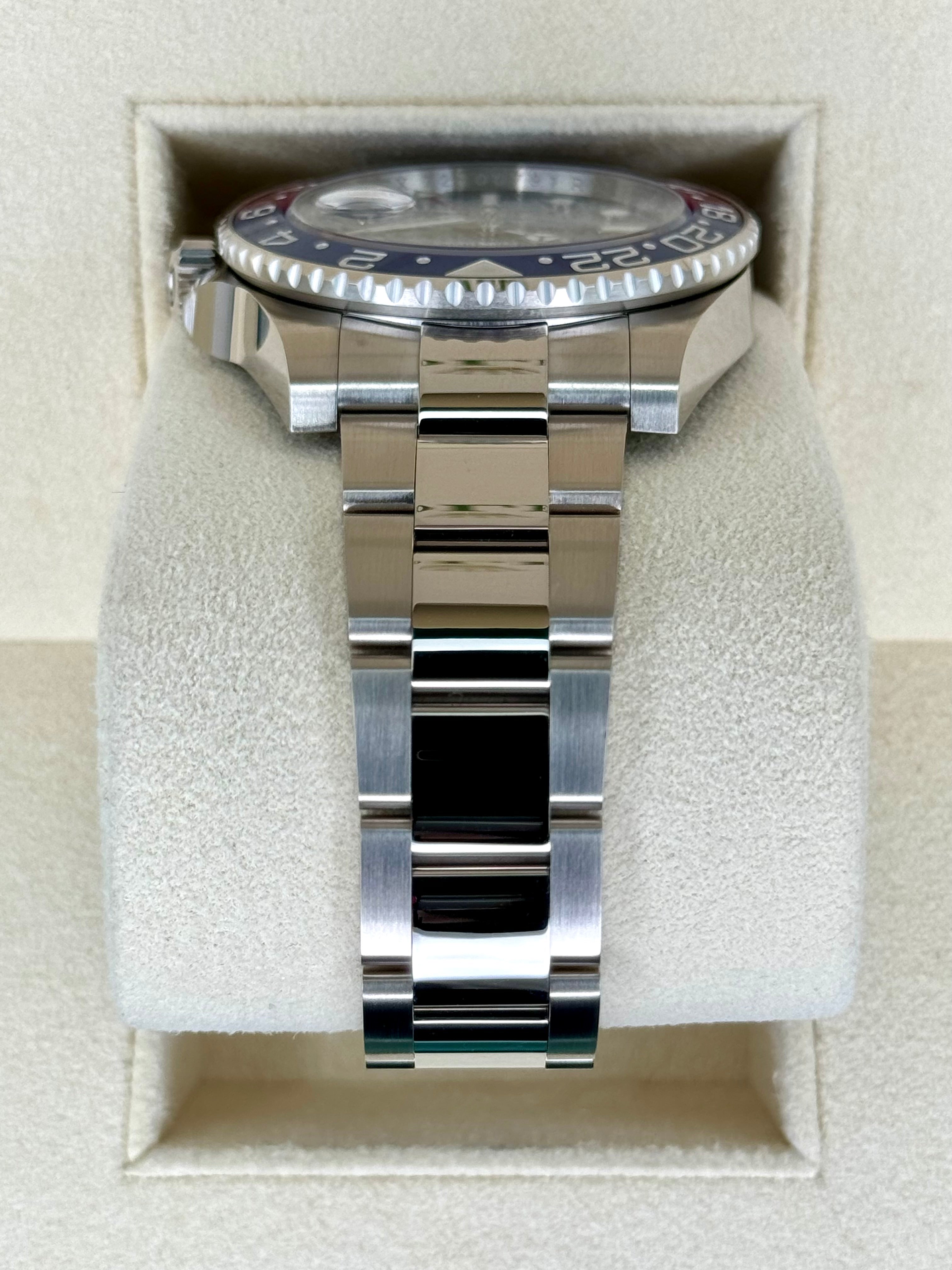 NEW 2024 ロレックス GMTマスターII 「ペプシ」 40mm 126719BLRO ホワイトゴールドブルーダイヤル