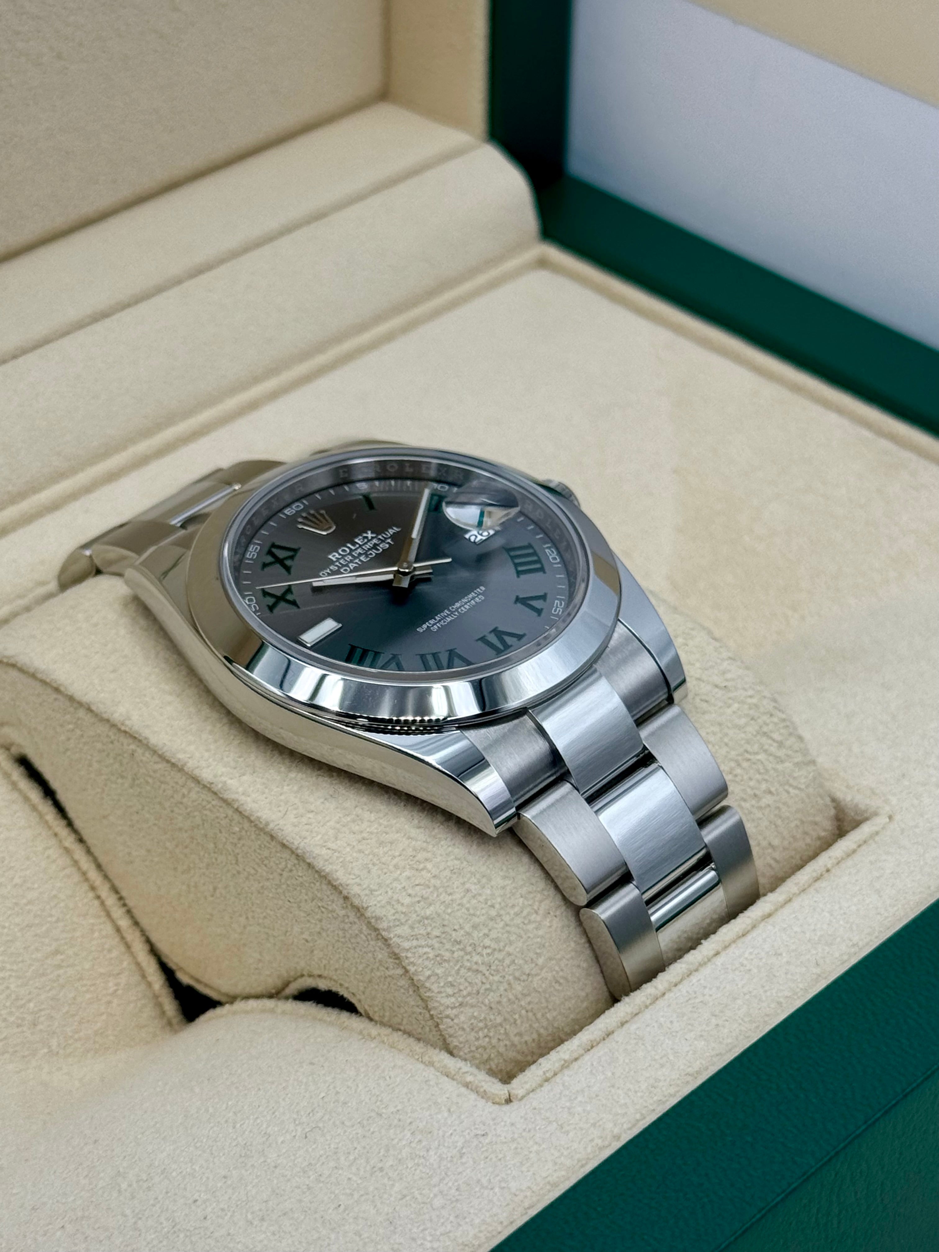 NEW 2024 ロレックス デイトジャスト 41mm 126300 オイスター ウィンブルドン ダイヤル