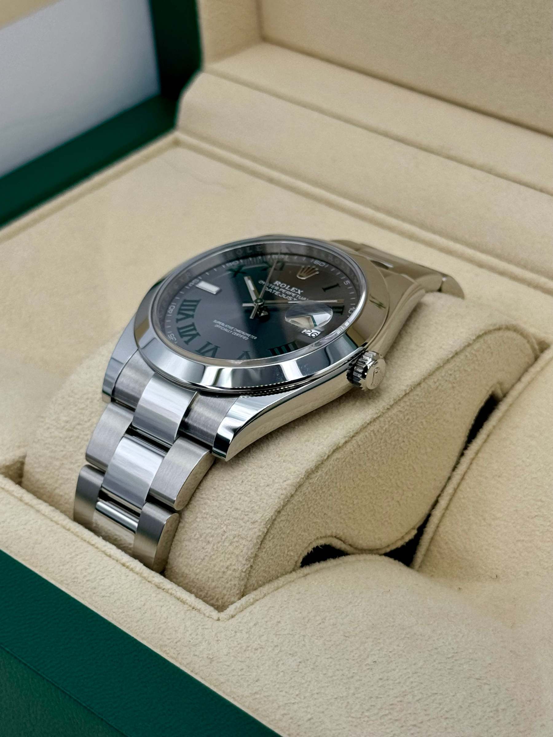 NEW 2024 ロレックス デイトジャスト 41mm 126300 オイスター ウィンブルドン ダイヤル