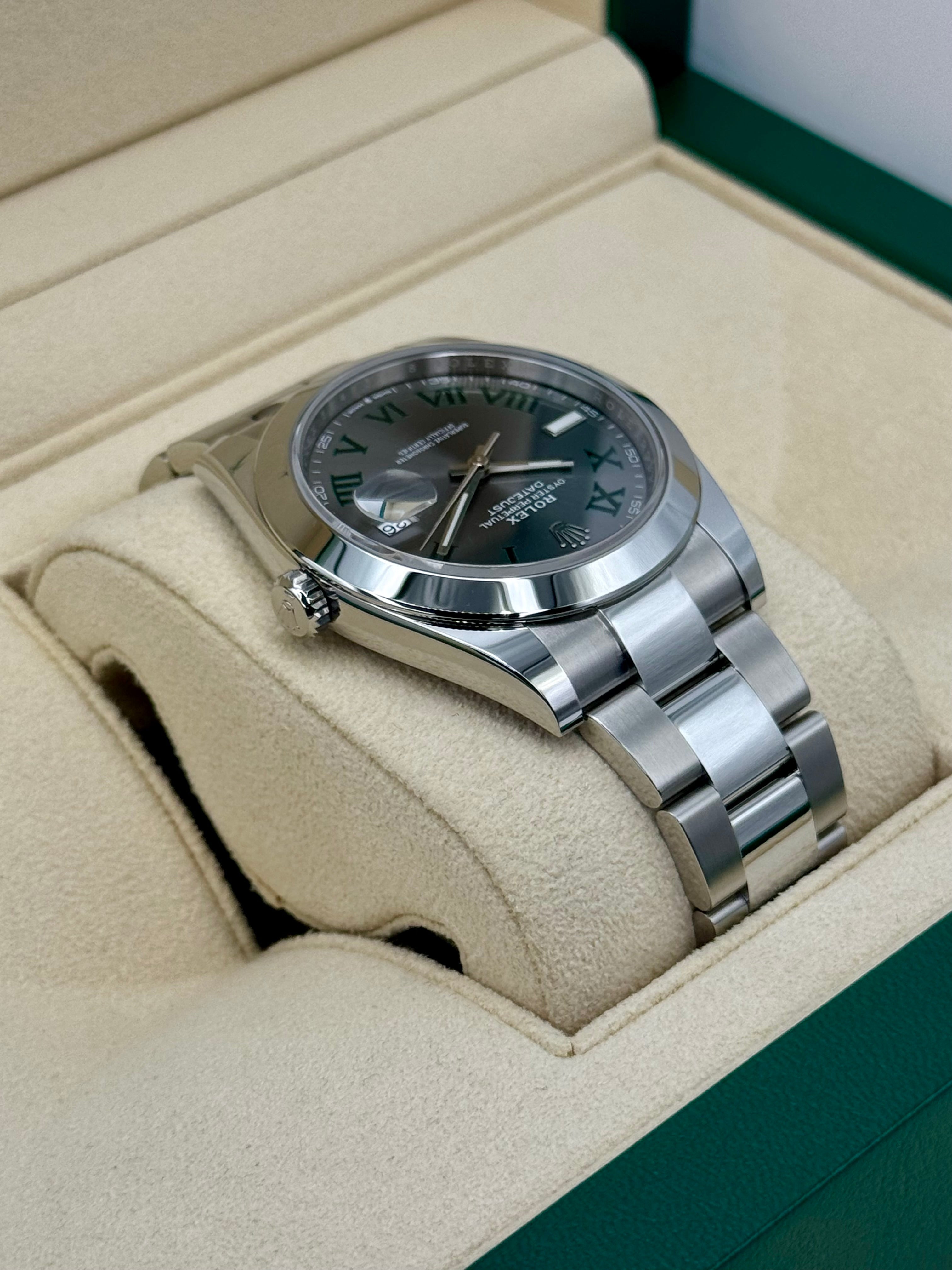 NEW 2024 ロレックス デイトジャスト 41mm 126300 オイスター ウィンブルドン ダイヤル