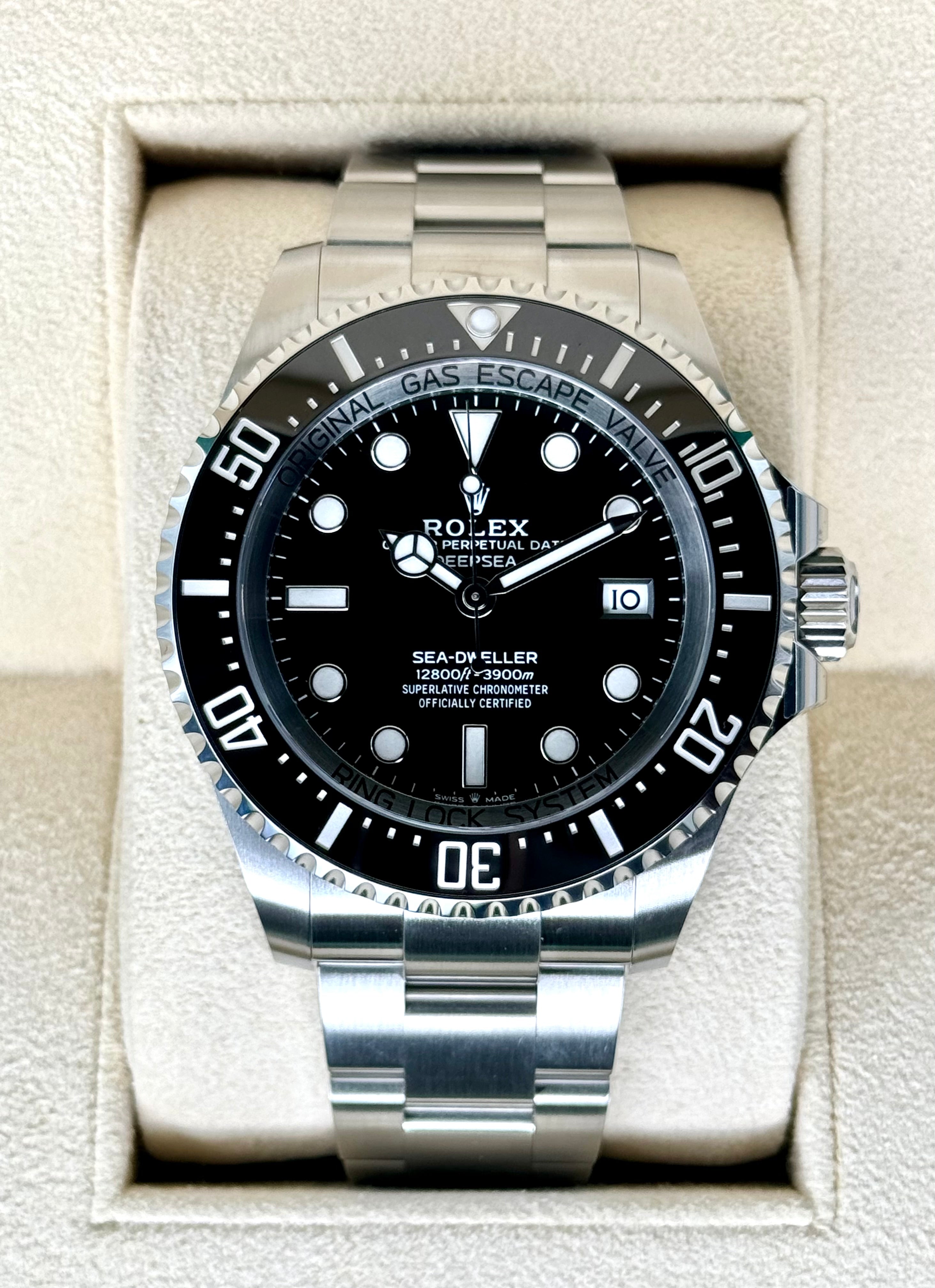 NEW 2024 Rolex Deepsea 44mm 136660 ステンレススチール ブラックダイヤル