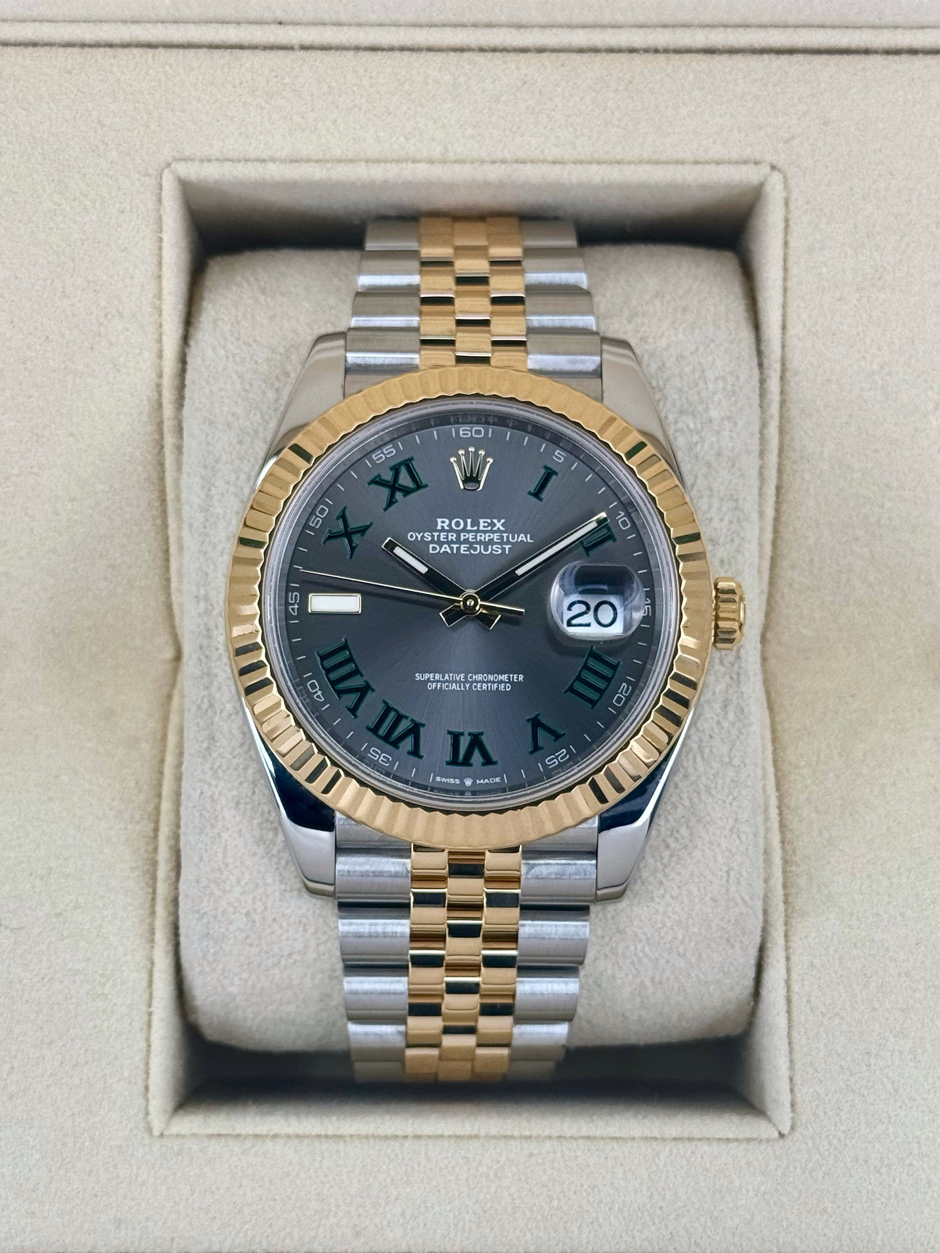 2022 ロレックス デイトジャスト 41mm 126333 ツートーンジュビリー ウィンブルドンダイヤル