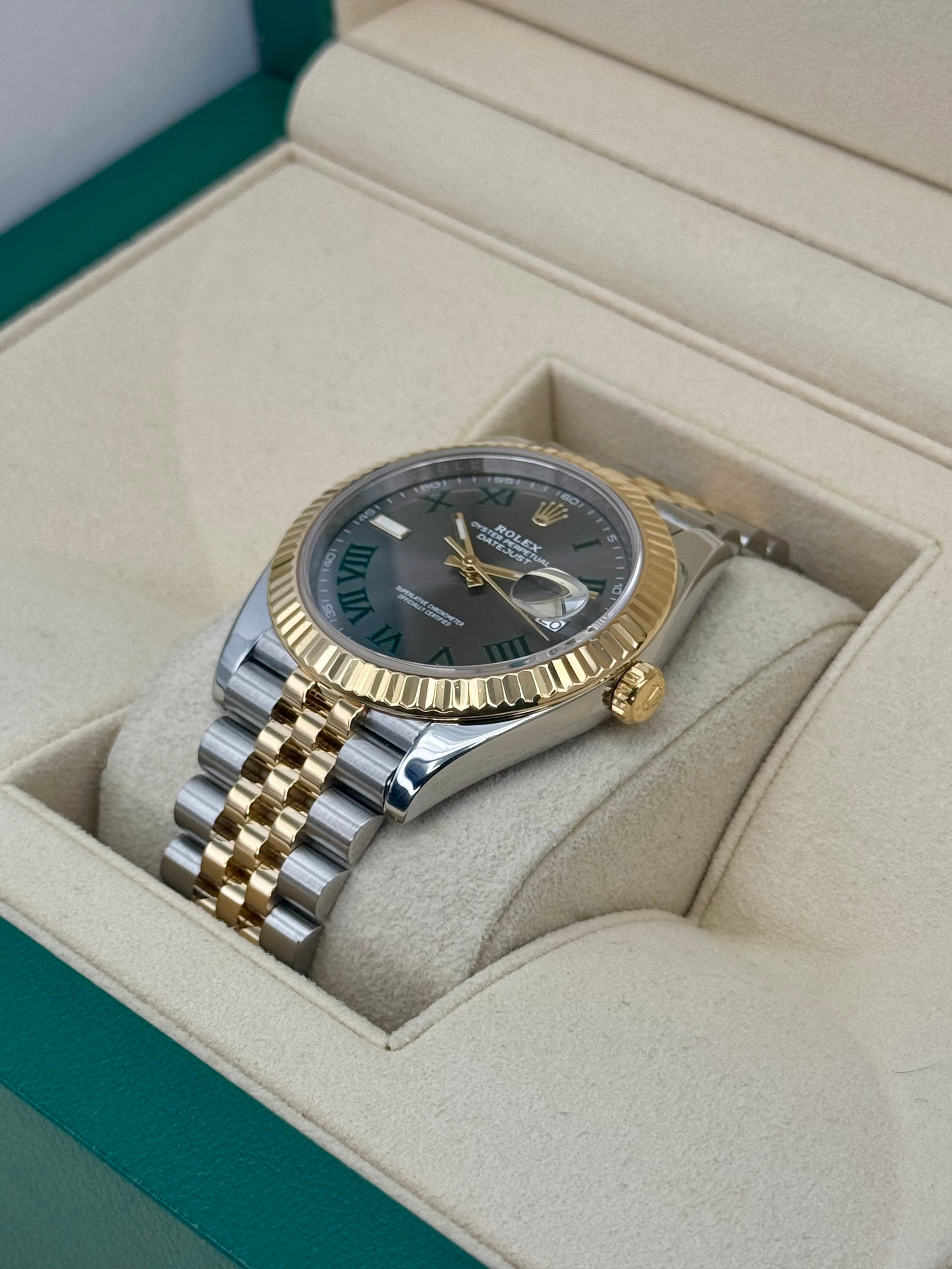 2022 ロレックス デイトジャスト 41mm 126333 ツートーンジュビリー ウィンブルドンダイヤル