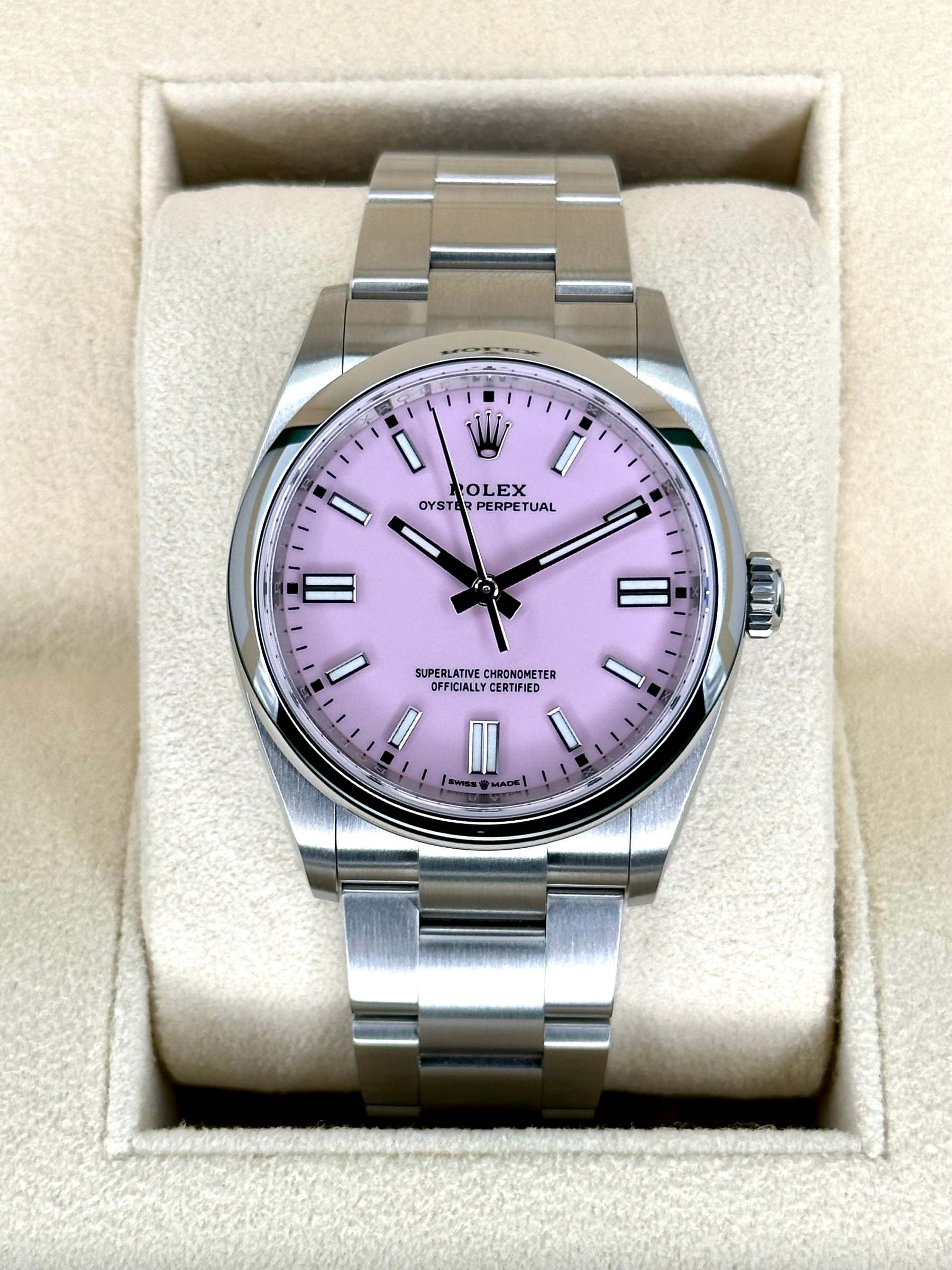 NEW 2024 ロレックス オイスターパーペチュアル 36mm 126000 キャンディピンクダイヤル