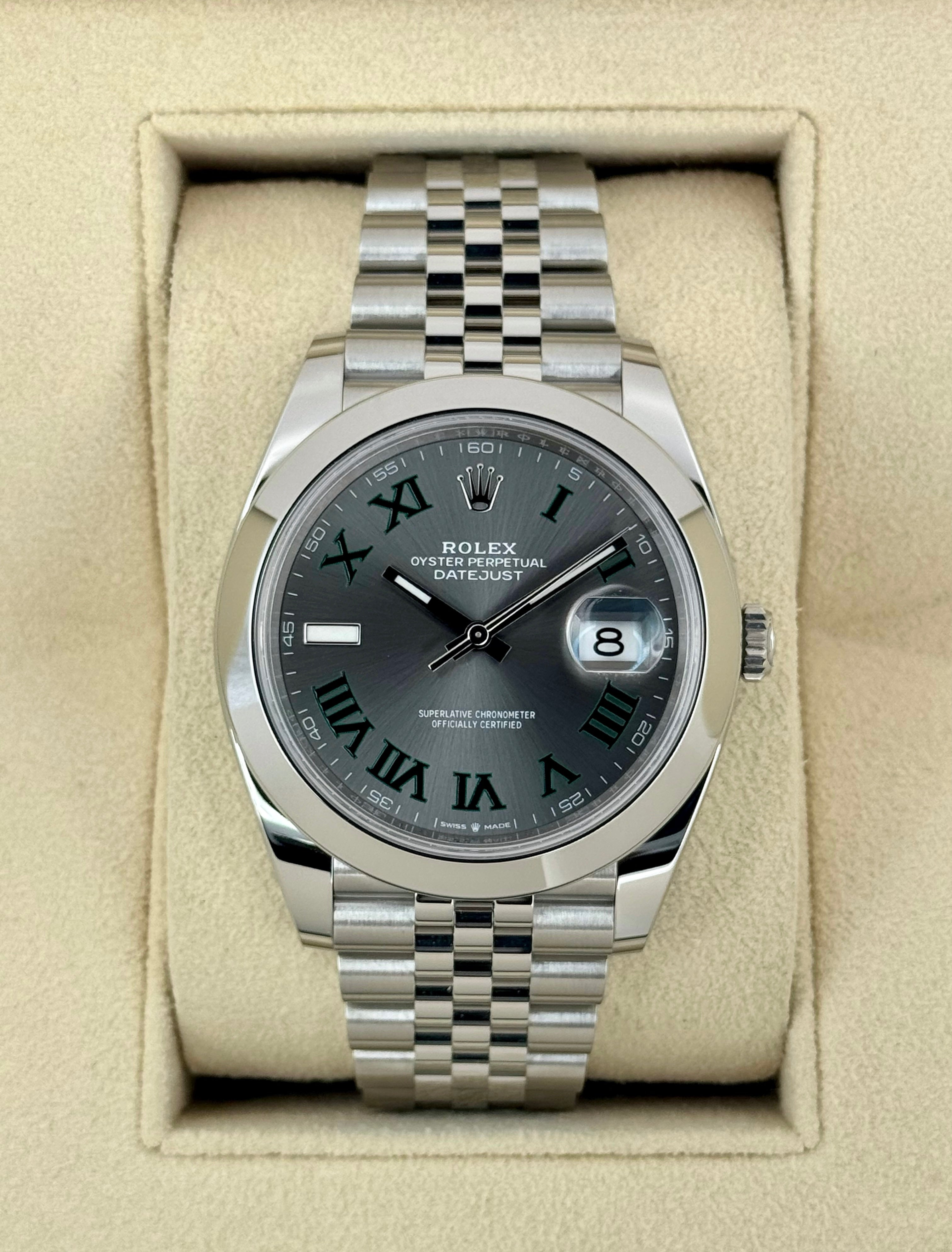 NEW 2024 ロレックス デイトジャスト 41mm 126300 ジュビリー ウィンブルドン ダイヤル