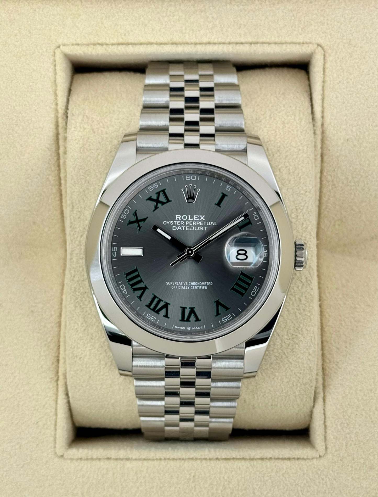 NEW 2024 ロレックス デイトジャスト 41mm 126300 ジュビリー ウィンブルドン ダイヤル
