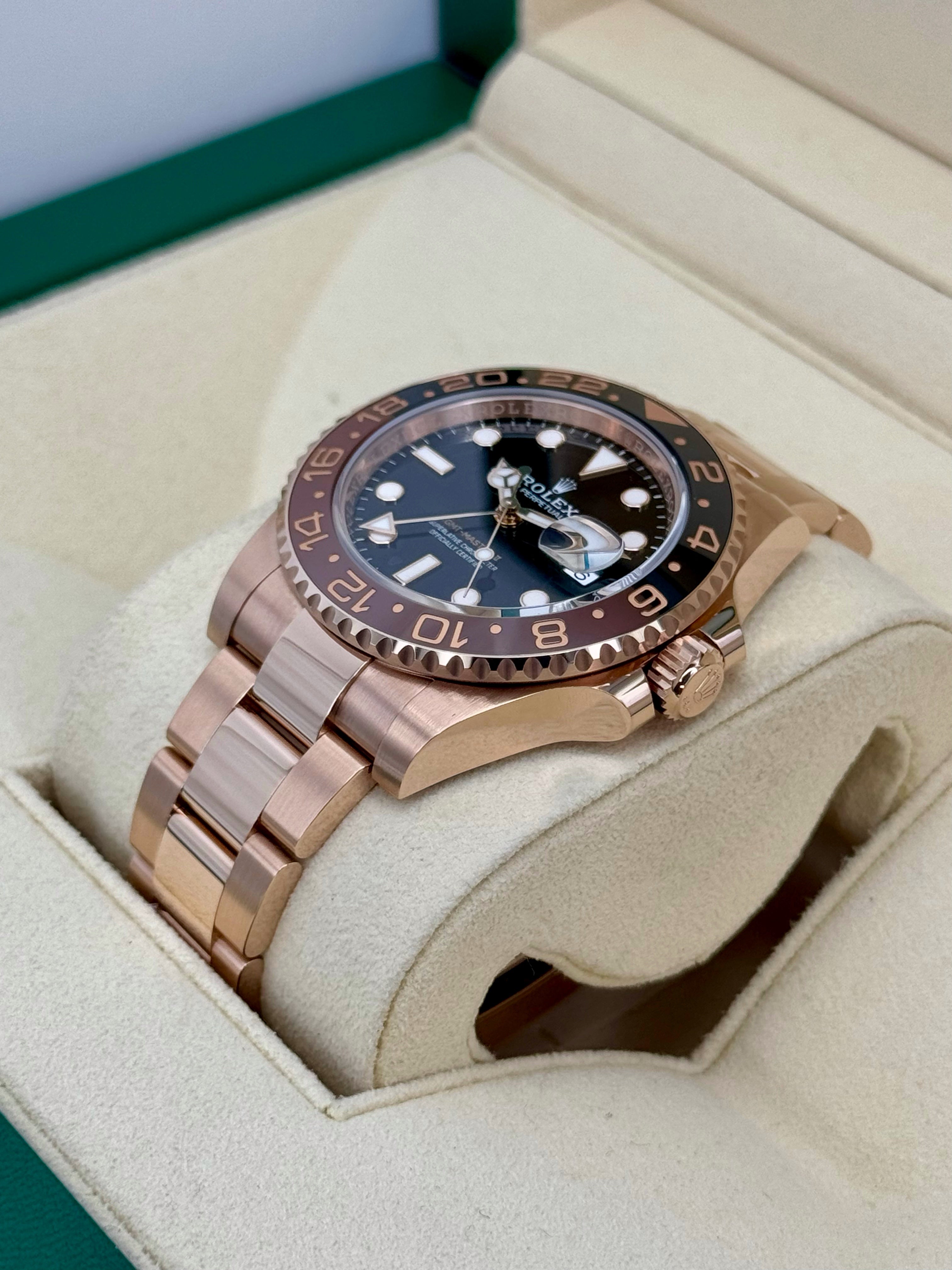 NEW 2023 ロレックス GMTマスターII 「ルートビア」 40mm 126715CHNR ローズゴールド