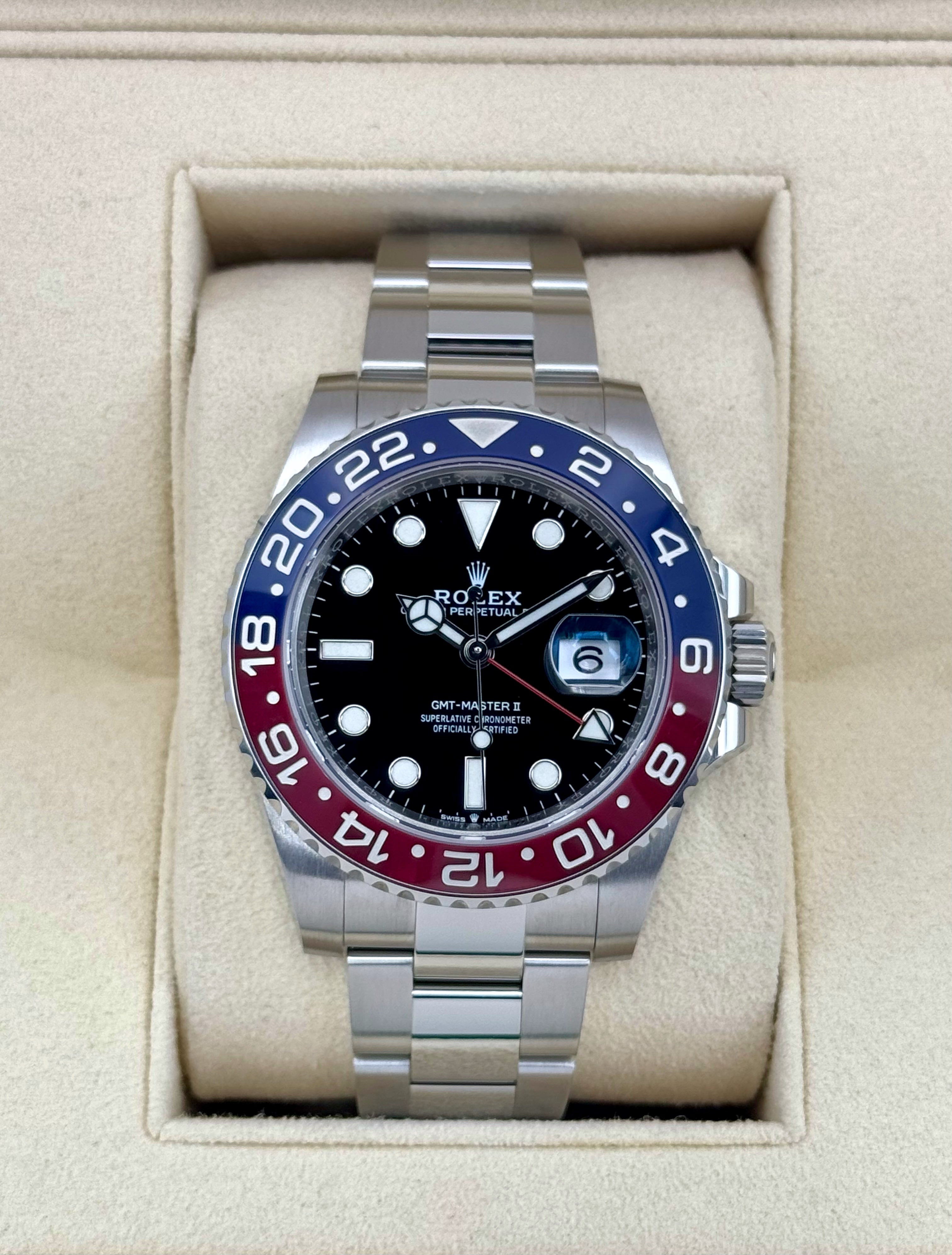 2022 ロレックス GMTマスターII 「ペプシ」 40mm 126710BLRO オイスター