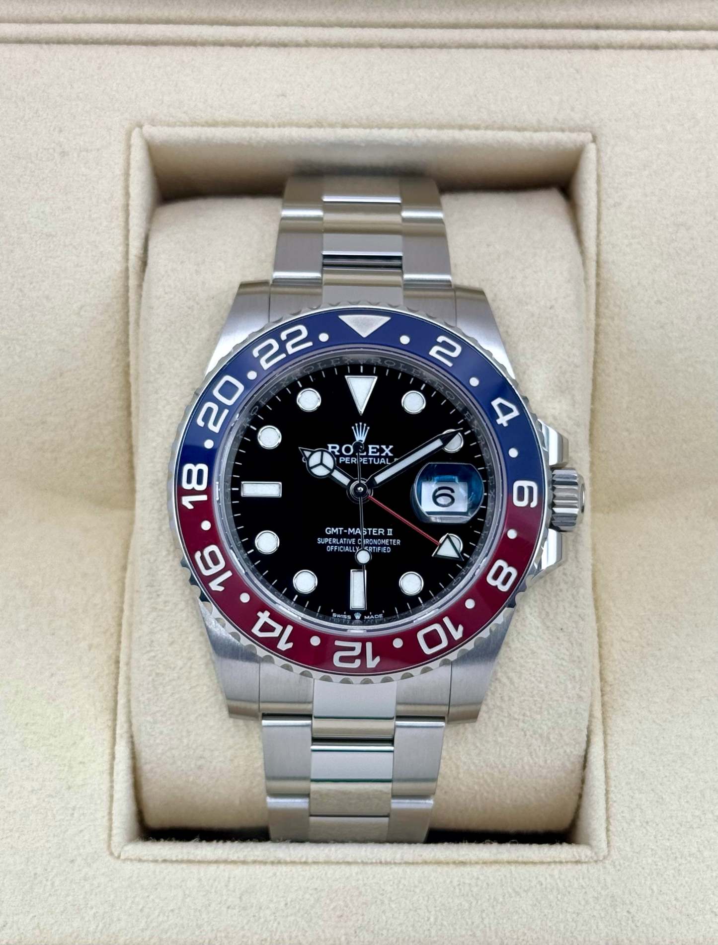 2022 ロレックス GMTマスターII 「ペプシ」 40mm 126710BLRO オイスター