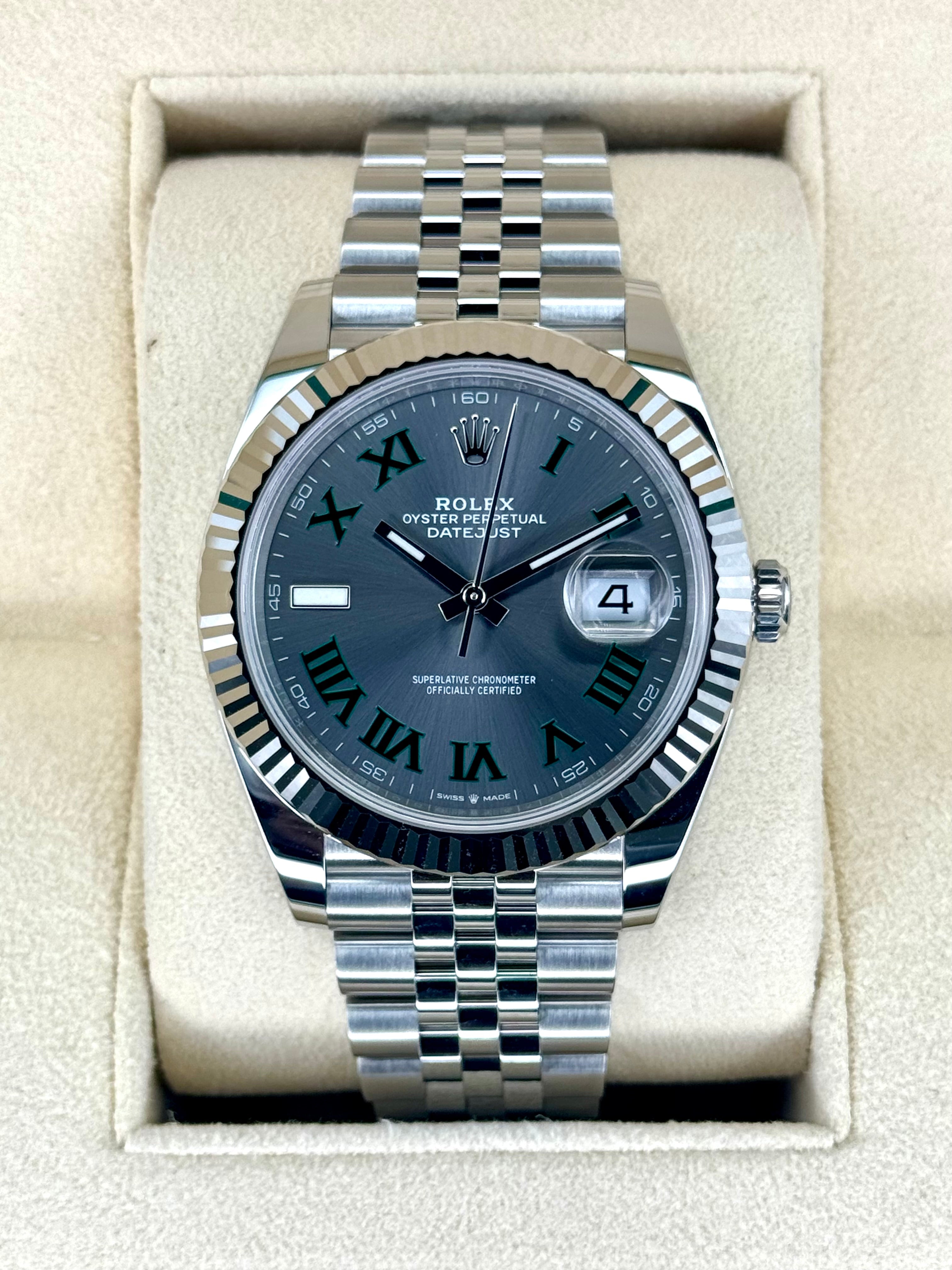 NEW 2024 ロレックス デイトジャスト 41mm 126334 ジュビリー ウィンブルドン ダイヤル