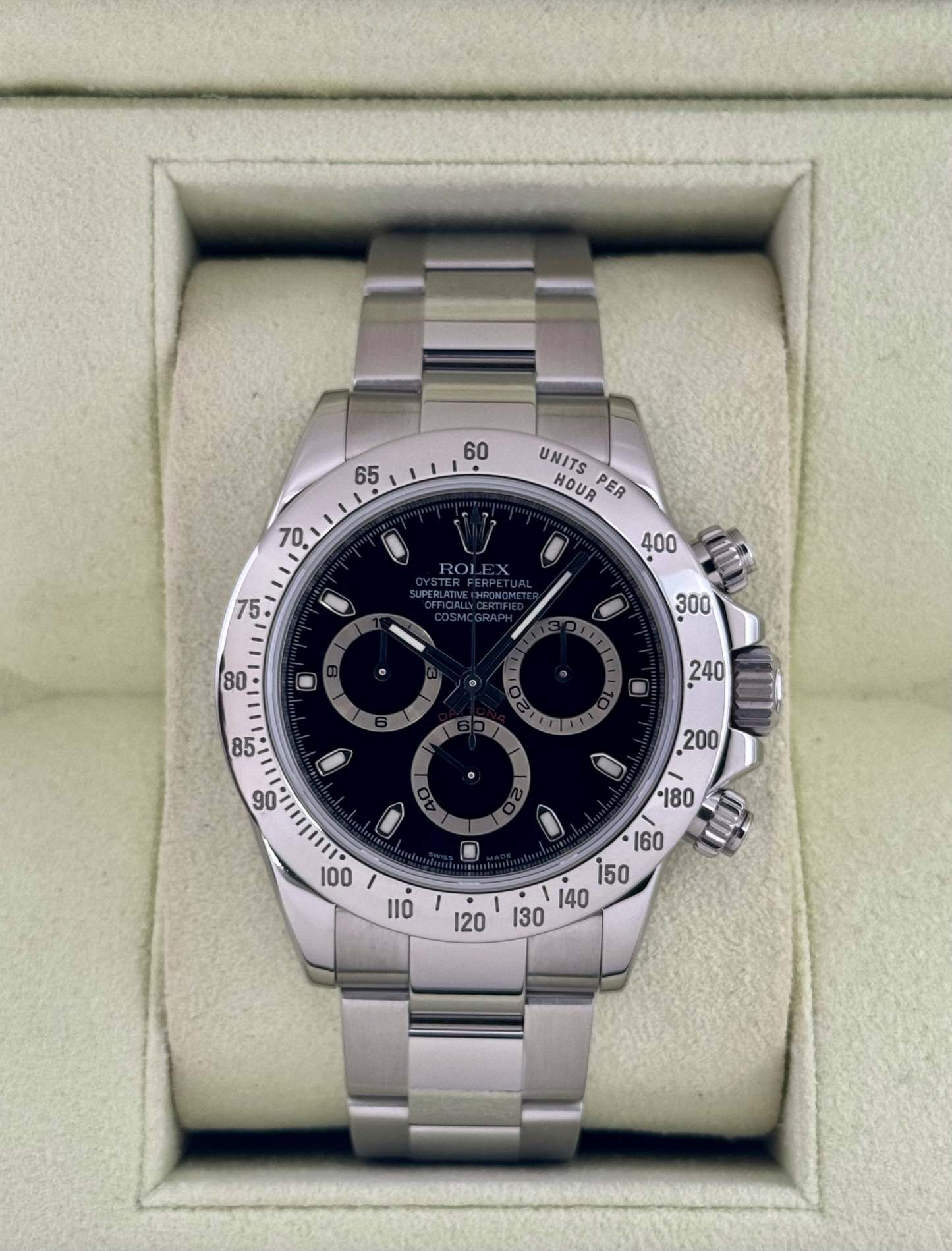 2009 ロレックスデイトナ40mm 116520 ステンレススチール ブラックダイヤル