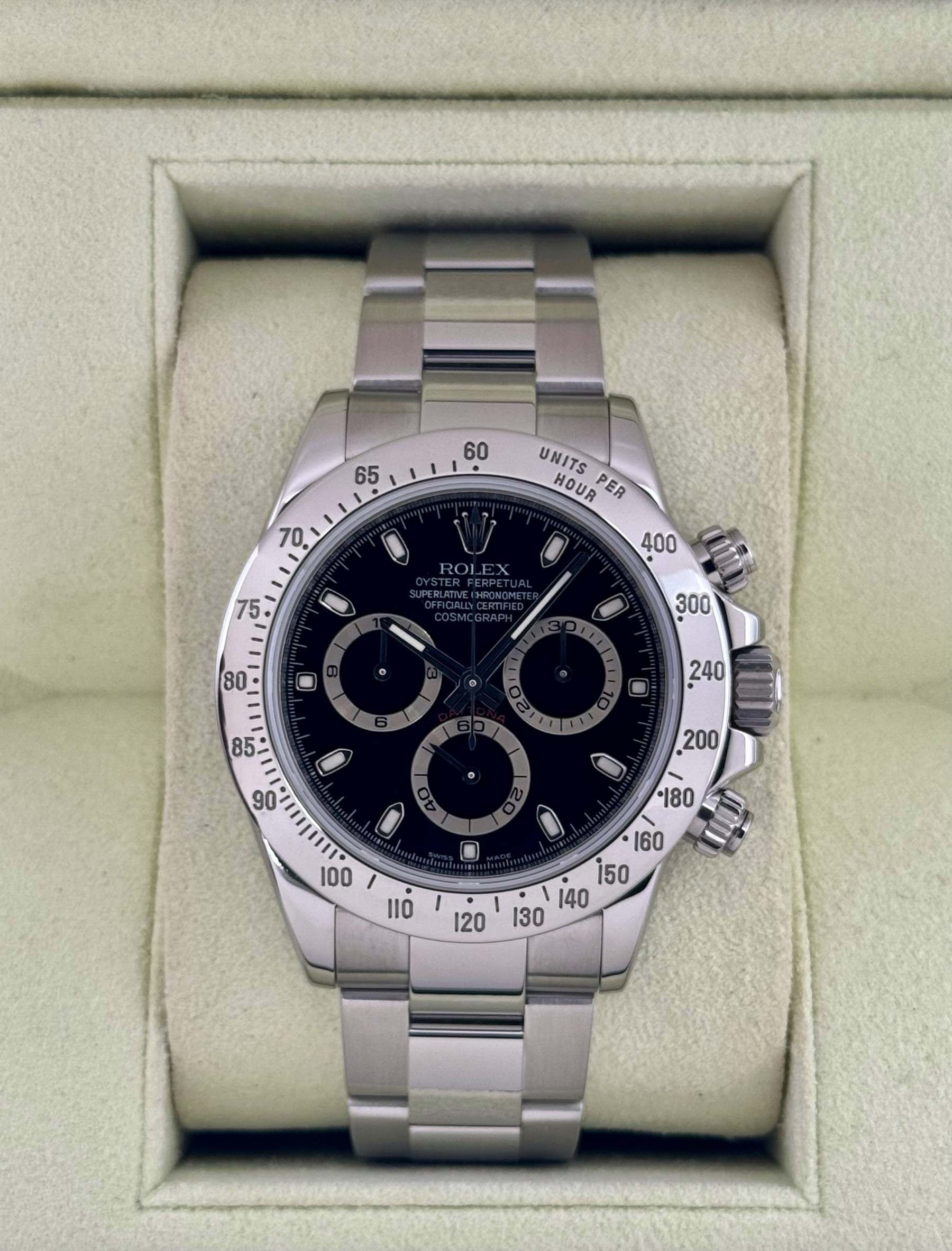2009 ロレックスデイトナ40mm 116520 ステンレススチール ブラックダイヤル