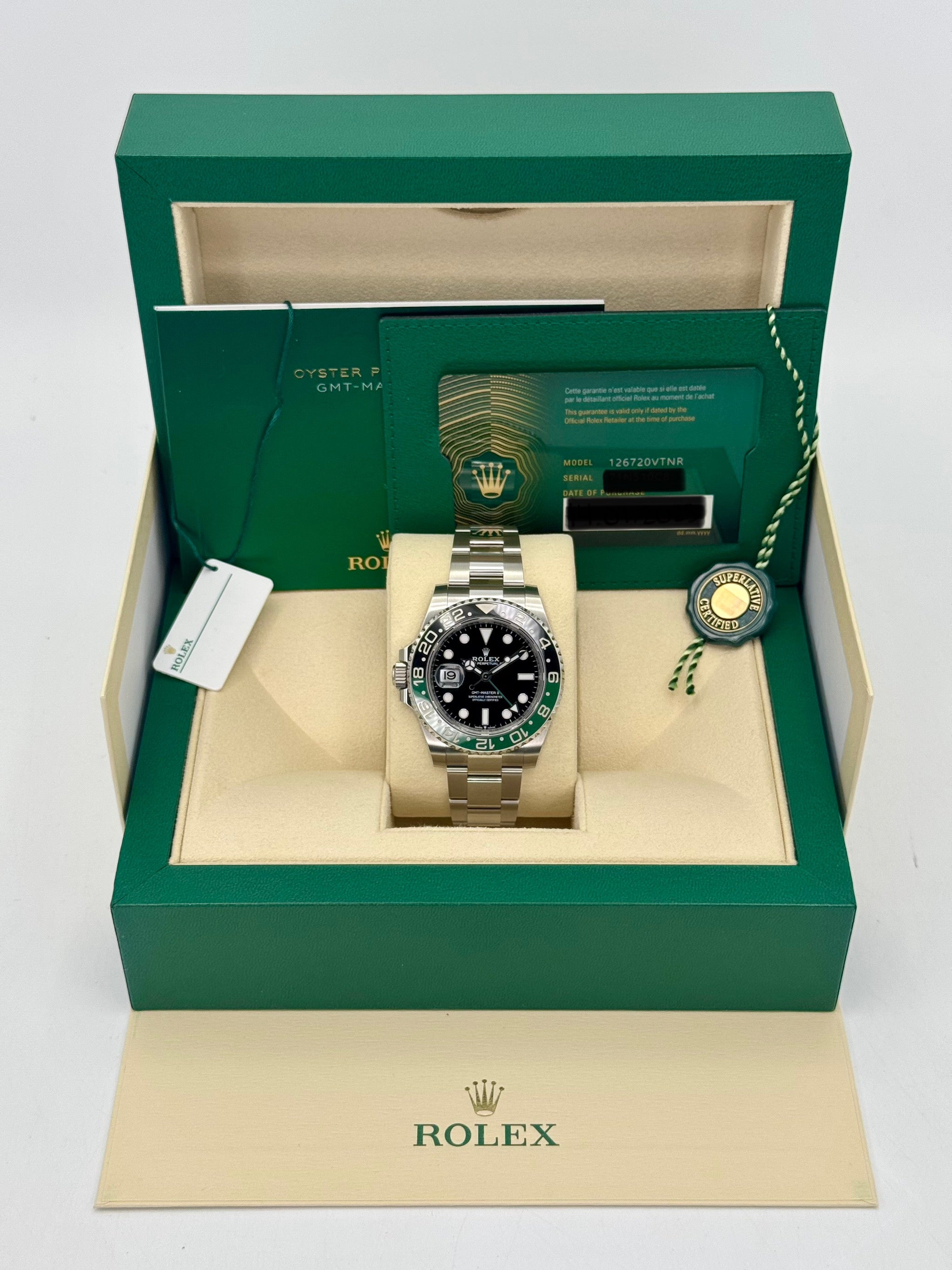 全新 2025 劳力士 GMT-Master II 40mm 126720VTNR 蚝式腕表。
