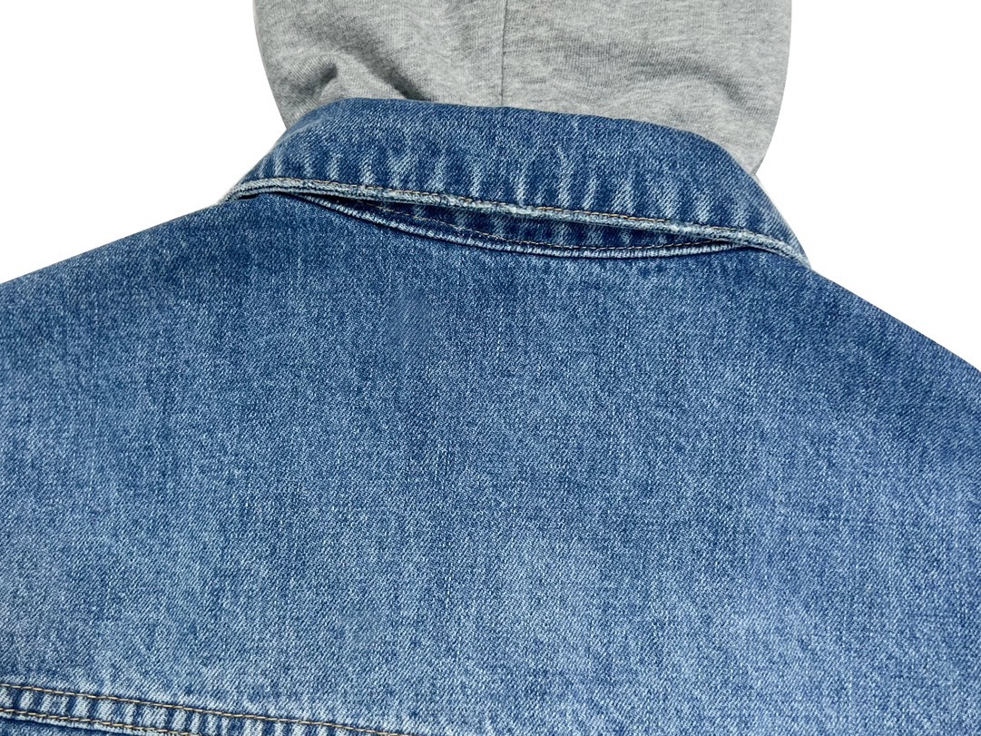 CELINE パッチワーク フード付きデニムジャケット
