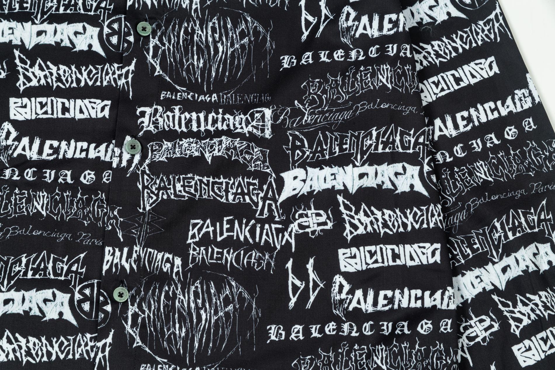 【BALENCIAGA公式旗艦店】ドラゴン年限定版の弾幕ロゴ シャツ