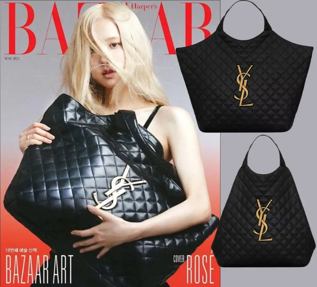 【SAINT LAURENT】ラムスキン ICAREマキシ ショッピングバッグ