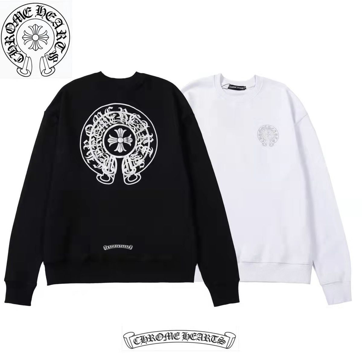 【Chrome Hearts】クロムハーツ  ダブルシャドウプリントスウェットシャツ  ご好評に付き再入荷！