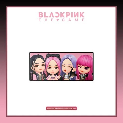 BPTG Mouse Pad - Idol Stage Style / Black Background with Pink Heart Shape