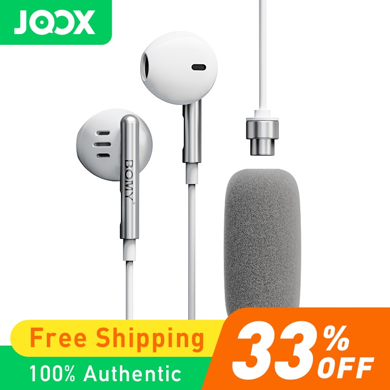 【BOMY】K7 Dual Microphone With Ear Feedback Singing Recording Wired Headphones