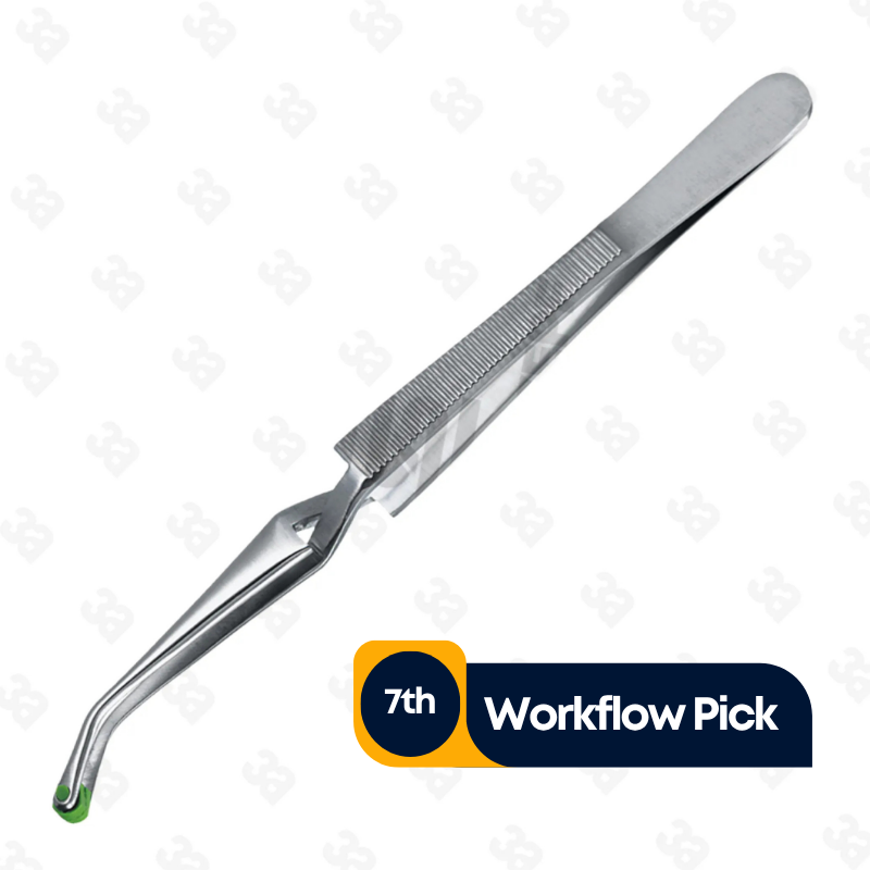 Orthodontic Inlay Forceps with Self-Retaining Mechanism (16 cm)