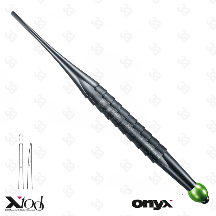 X-LUXA-TOOL-1 ELEVATOR, STRAIGHT 2,5MM, WITH GREEN ID.-BALL ROOT ELEVATOR