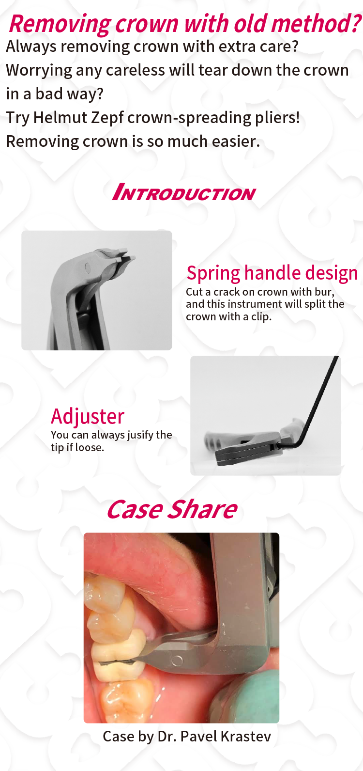 Crown Spreader Usage Diagram