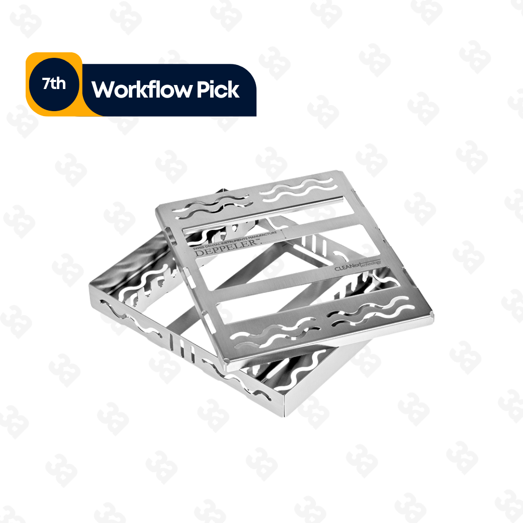 Sterilisation box 1/2 DIN (152 x 184 x 25 mm) for 10 instruments