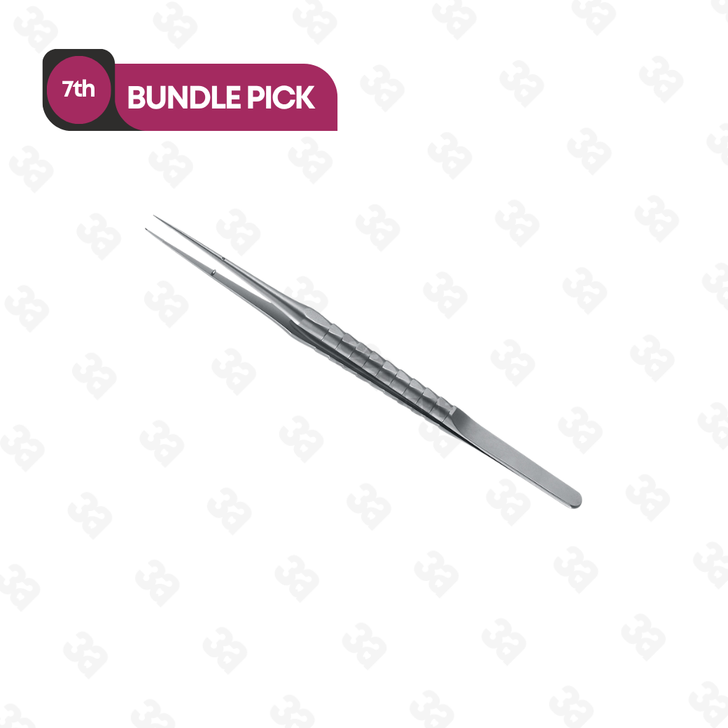 MICRO SURGICAL FORCEPS 1 x 2 teeth, HUERZELER/ZUHR, 17.5CM