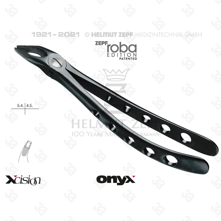 EXTRACT. FORCEPS, ENGL. PATTERN,FIG.35N MODIF., ROBA-EDITION BY DR. BECK, UPPER PREMOLARS,