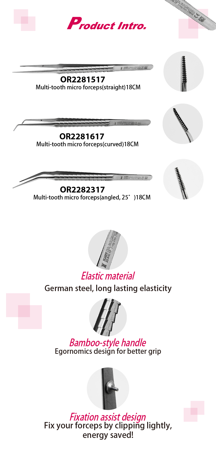 Multi-Tooth Micro Tissue Forceps Product Details